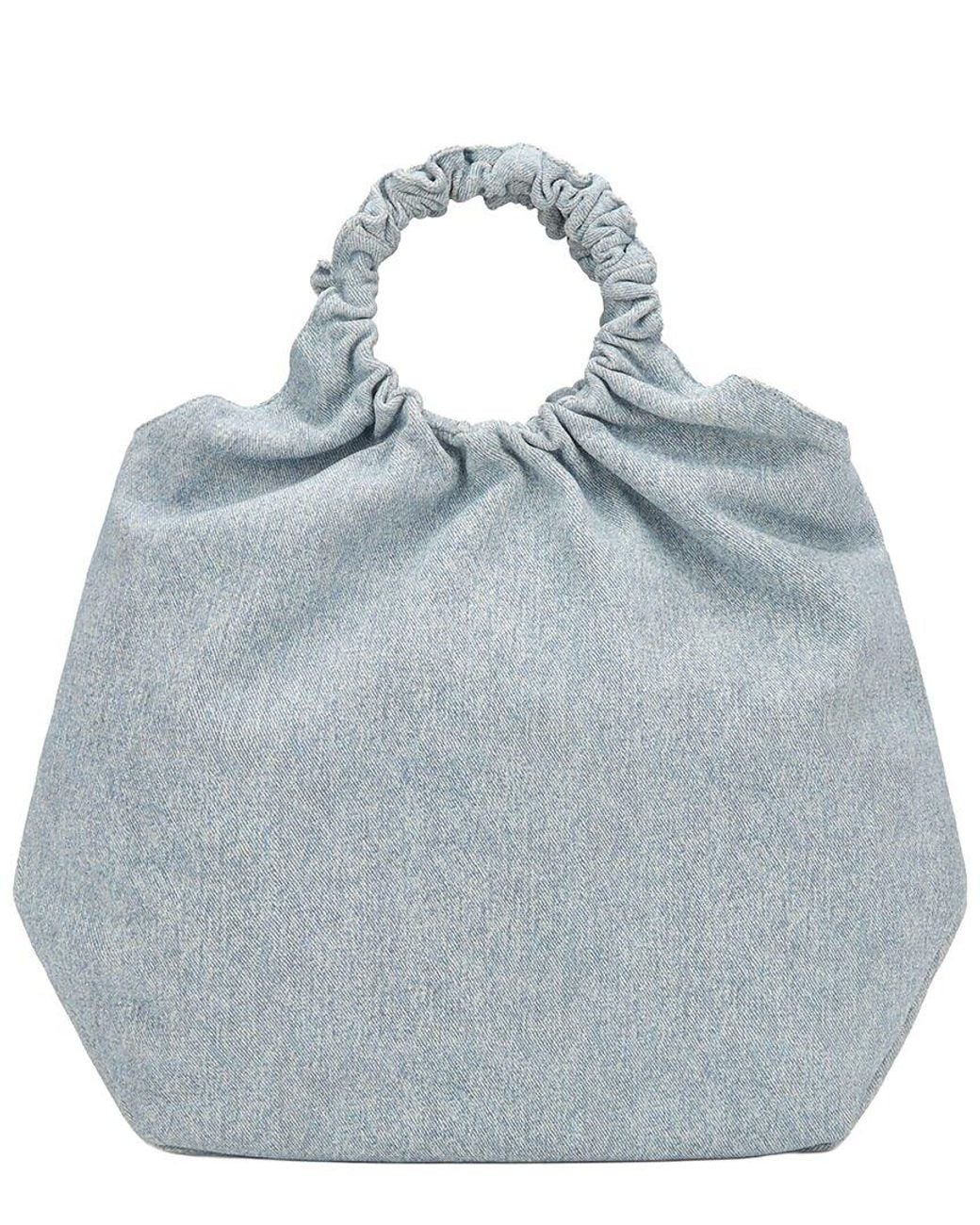 Agl Attilio Giusti Leombruni Blue Gretty Leather Tote