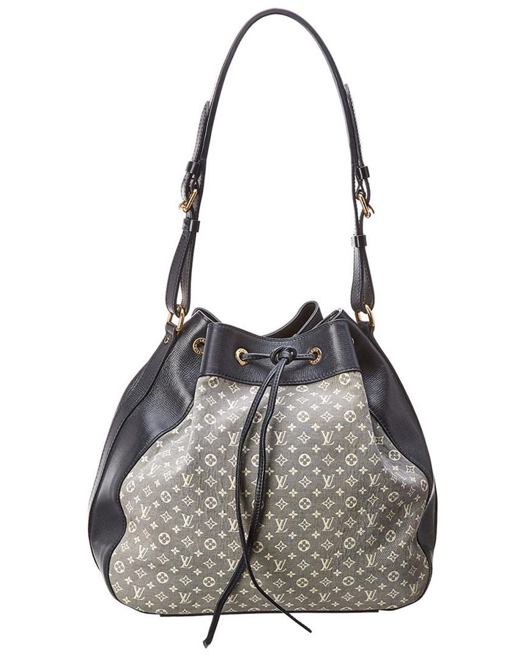 Louis Vuitton Drawstring Bag Noelie Monogram Mini Lin Blue in  Canvas/Leather with Gold-tone - US