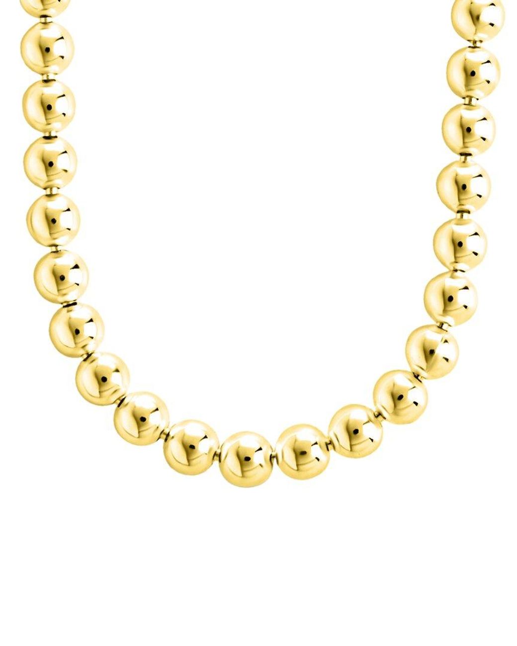 Sterling Forever Metallic 14K Plated Basia Dainty Beaded Chain Necklace