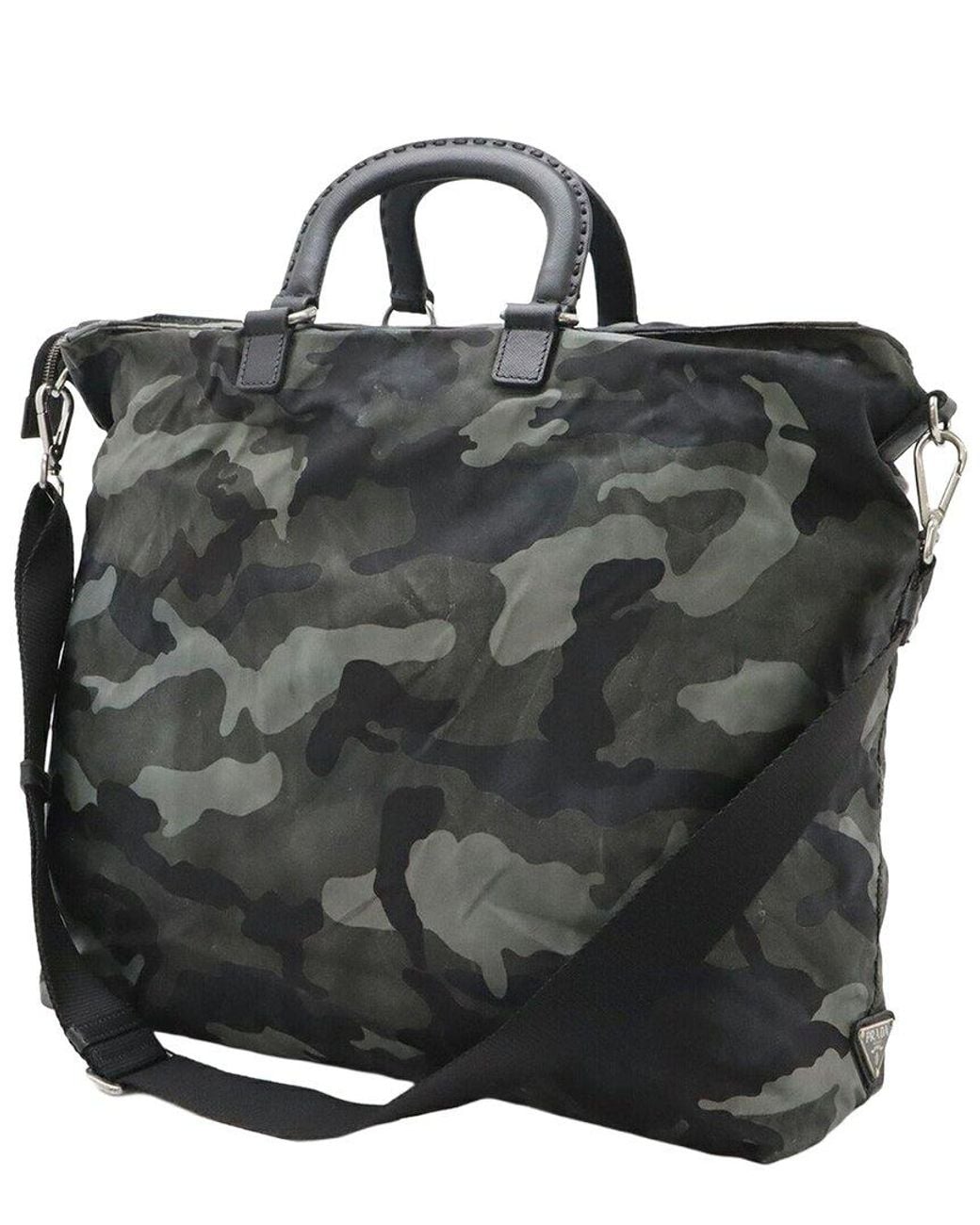 Prada Black Nylon Tote Camouflage (Authentic Pre-Loved)
