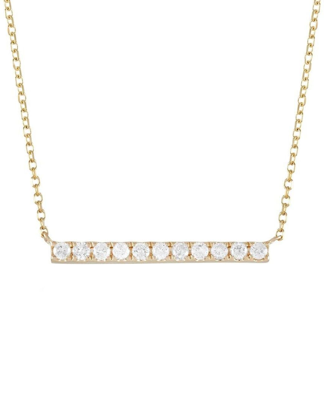 Diamond Select Cuts Metallic 14K 0.25 Ct. Tw. Diamond Pendant Necklace