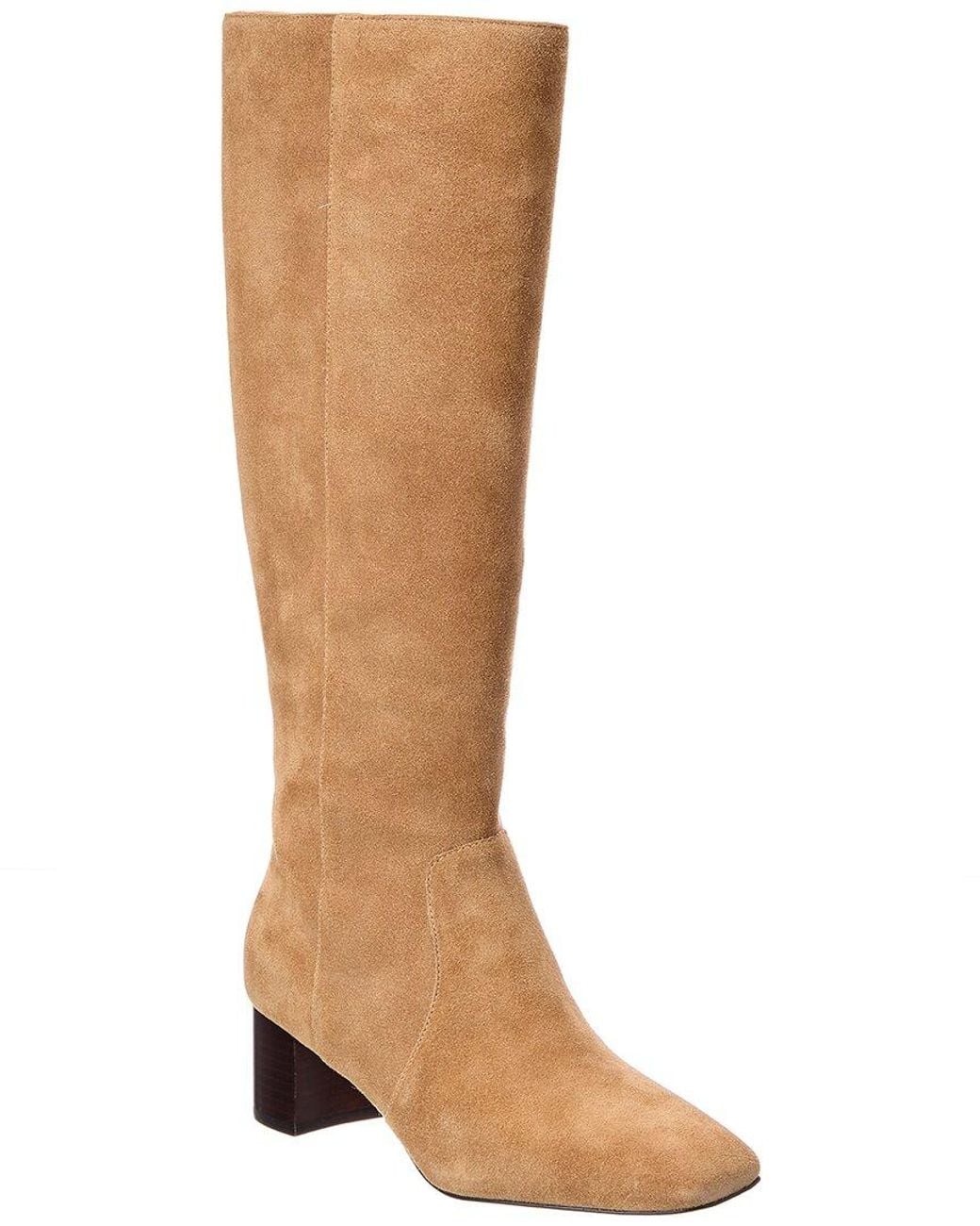 Stuart Weitzman Brown Kels Zip Suede Knee-High Boot