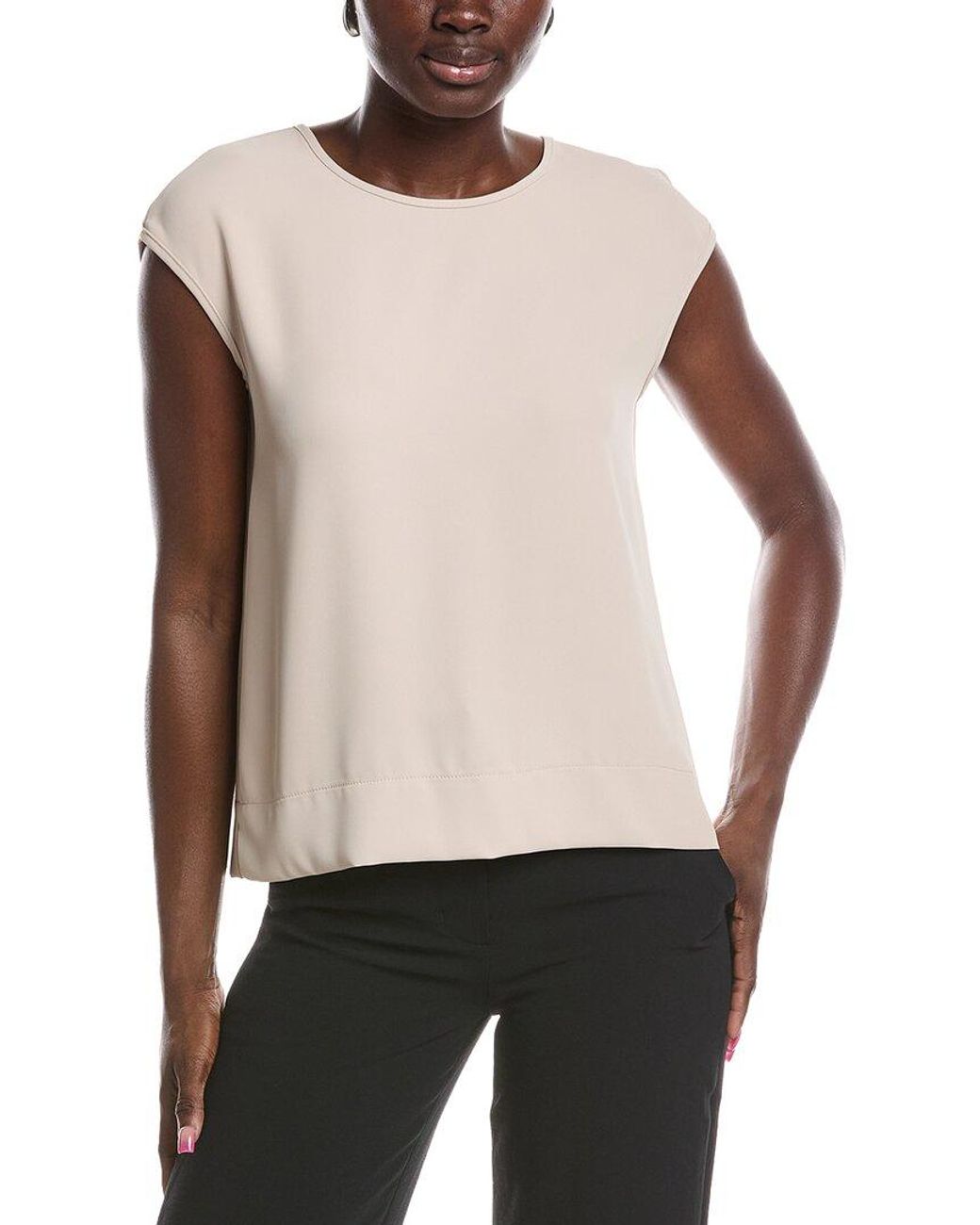 Joseph Ribkoff White Sleeveless Blouse