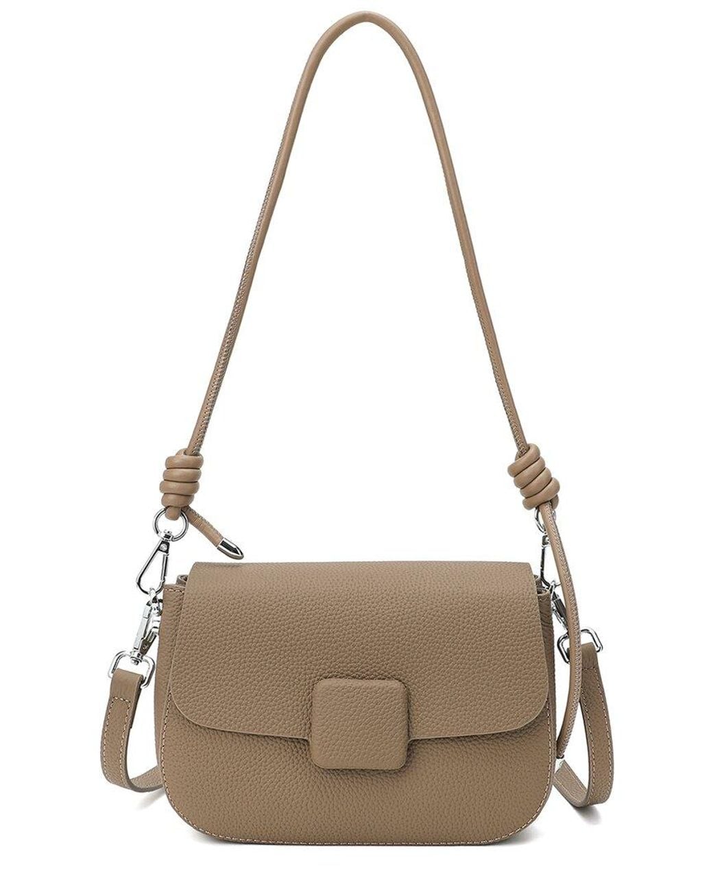 Tiffany & Fred Paris Metallic Gained Leather Crossbody