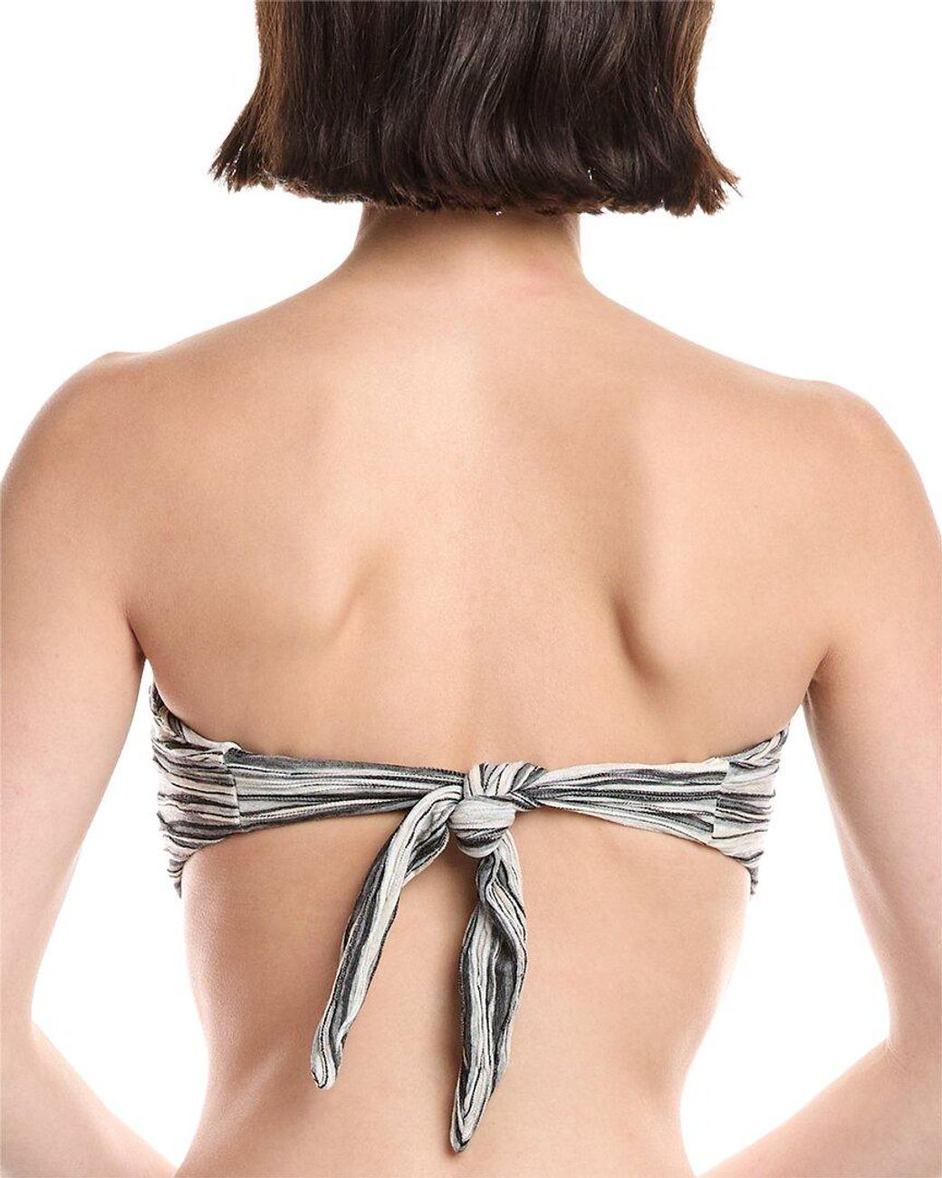 Montce Black Tori Ties Bandeau Bikini Top