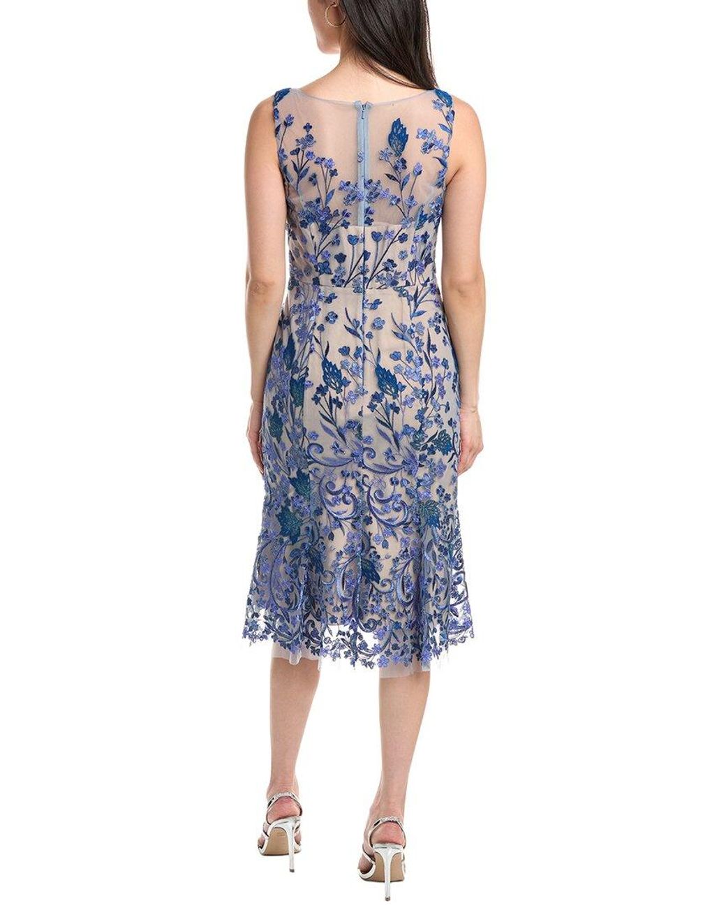 Marchesa Blue Cocktail Dress