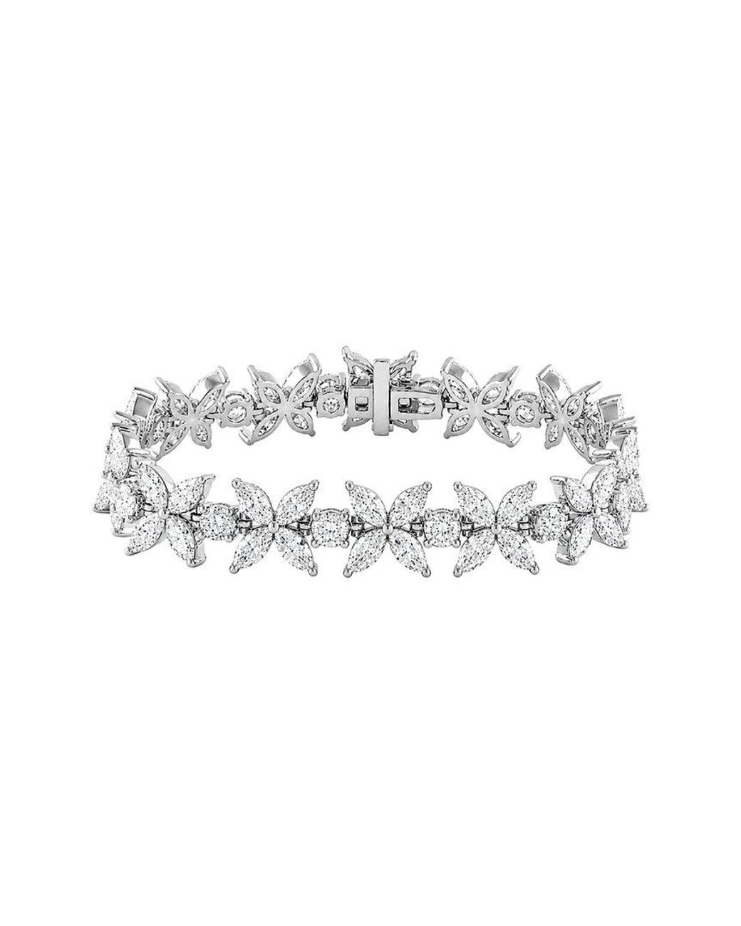 Lab Grown Diamonds White 14K 16.00 Ct. Tw. Lab-Grown Diamond Fashion Bracelet