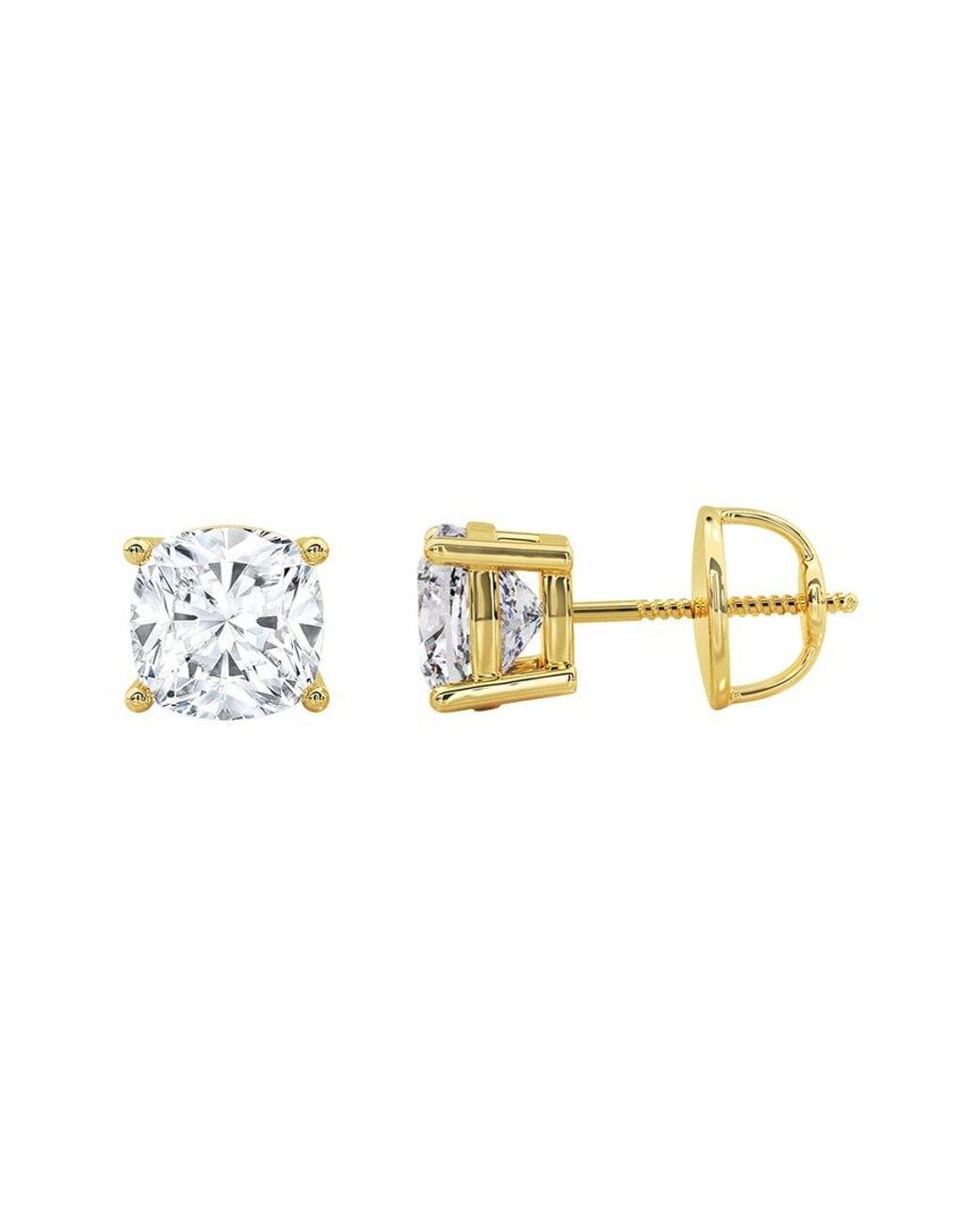 Lab Grown Diamonds Metallic 14K 6.00 Ct. Tw. Lab-Grown Diamond Earrings