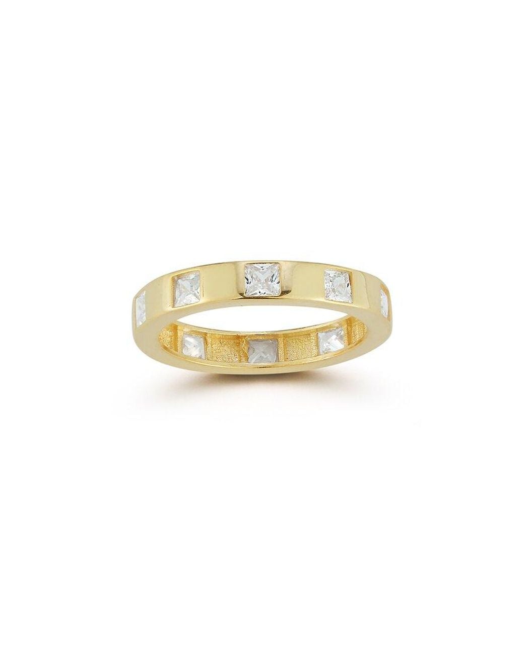 Chloe and Madison Metallic 14k Over Silver Cz Ring