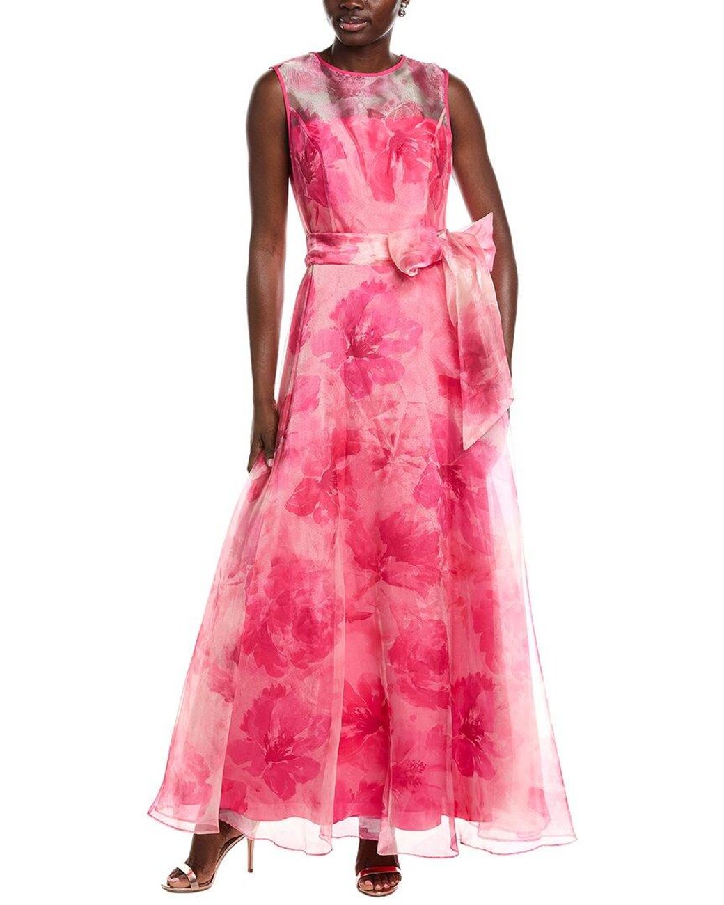 Eliza J Pink Sleeveless Solid Maxi Dress