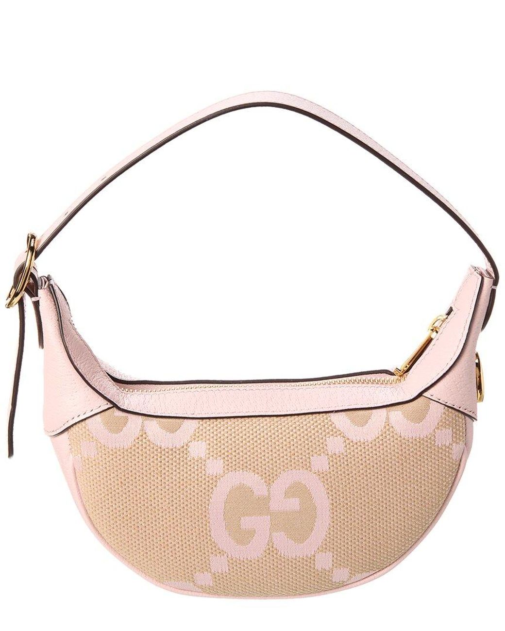 Gucci Ophidia Jumbo GG Small Shoulder Bag Camel/Light Pink in