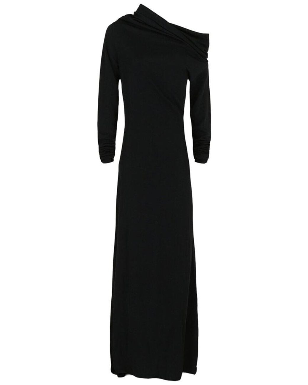 Ferragamo Black Off-The-Shoulder Gown