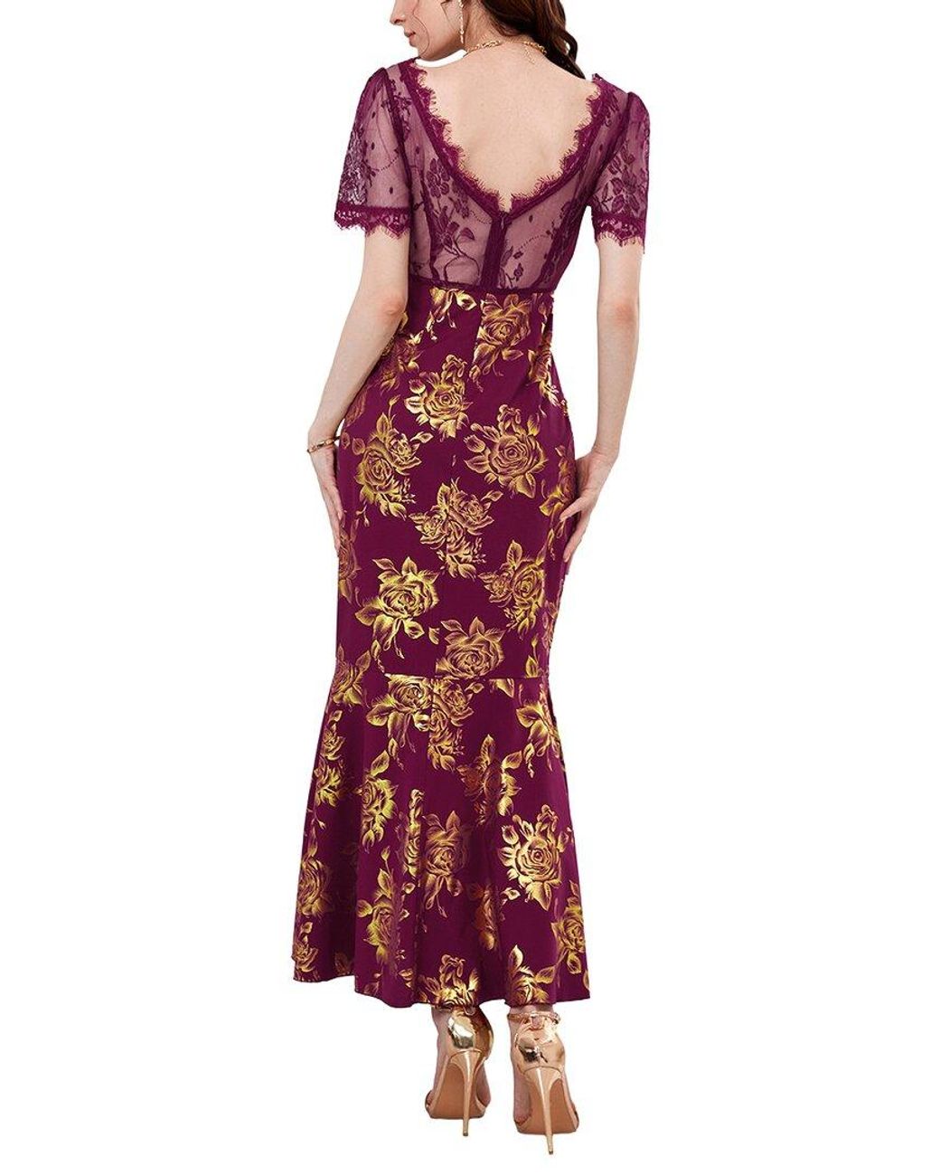 COLON DIANA Red Midi Dress