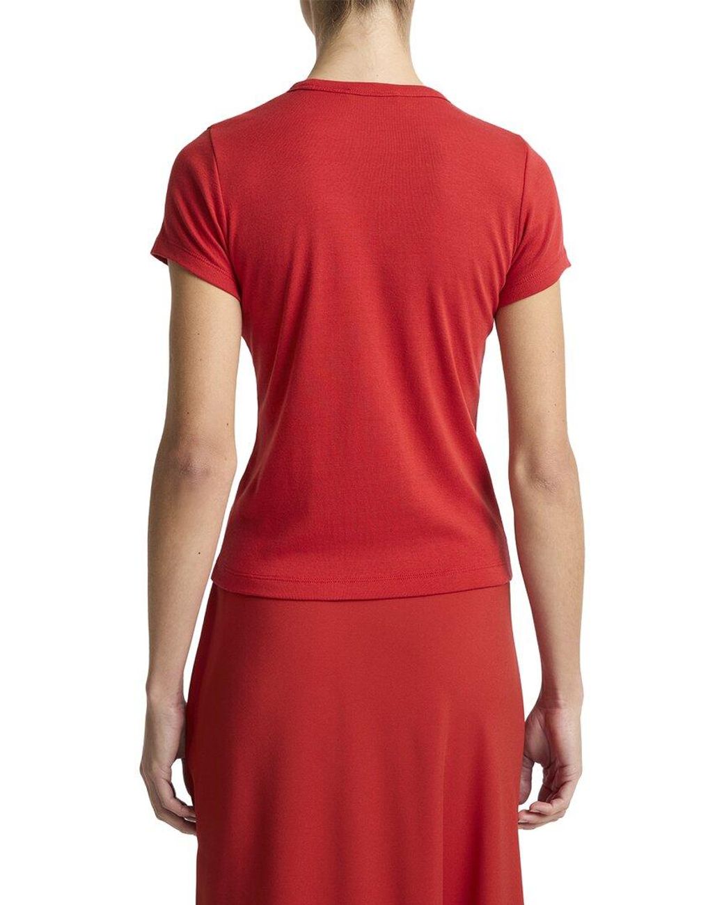 Vince Red Shrunken 90S T-Shirt