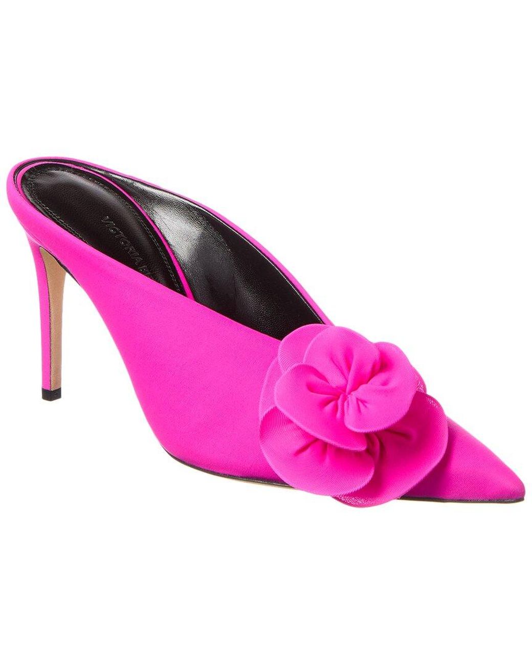 Victoria Beckham Pink Lycra Mule