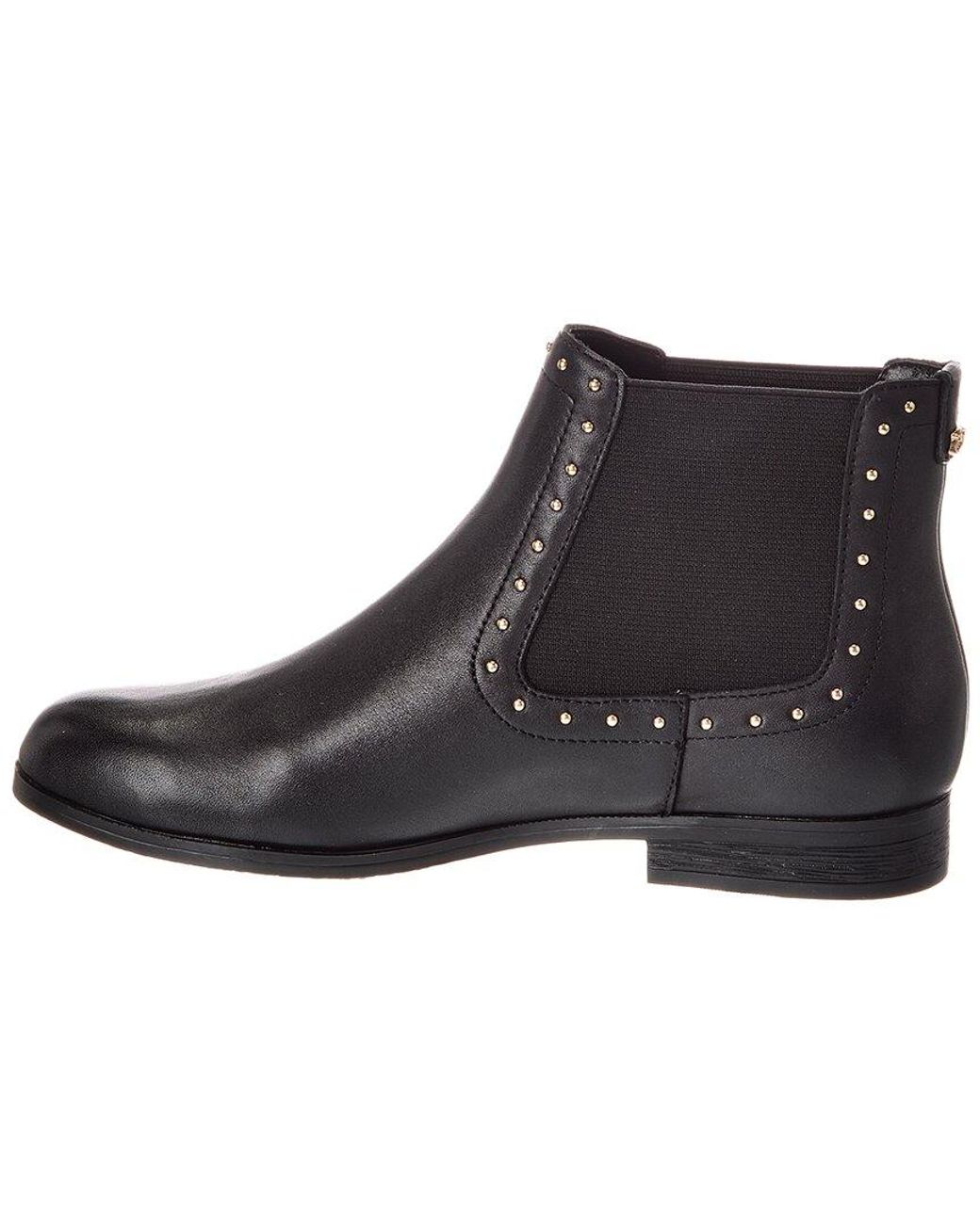 Dune Black Pudded Leather Boot
