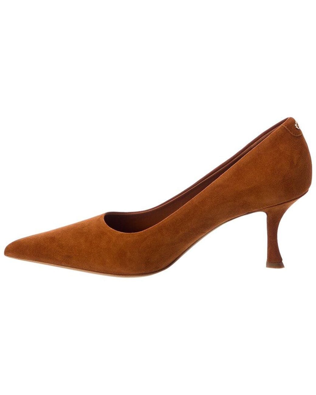 Ferragamo Brown Elydea Suede Pump