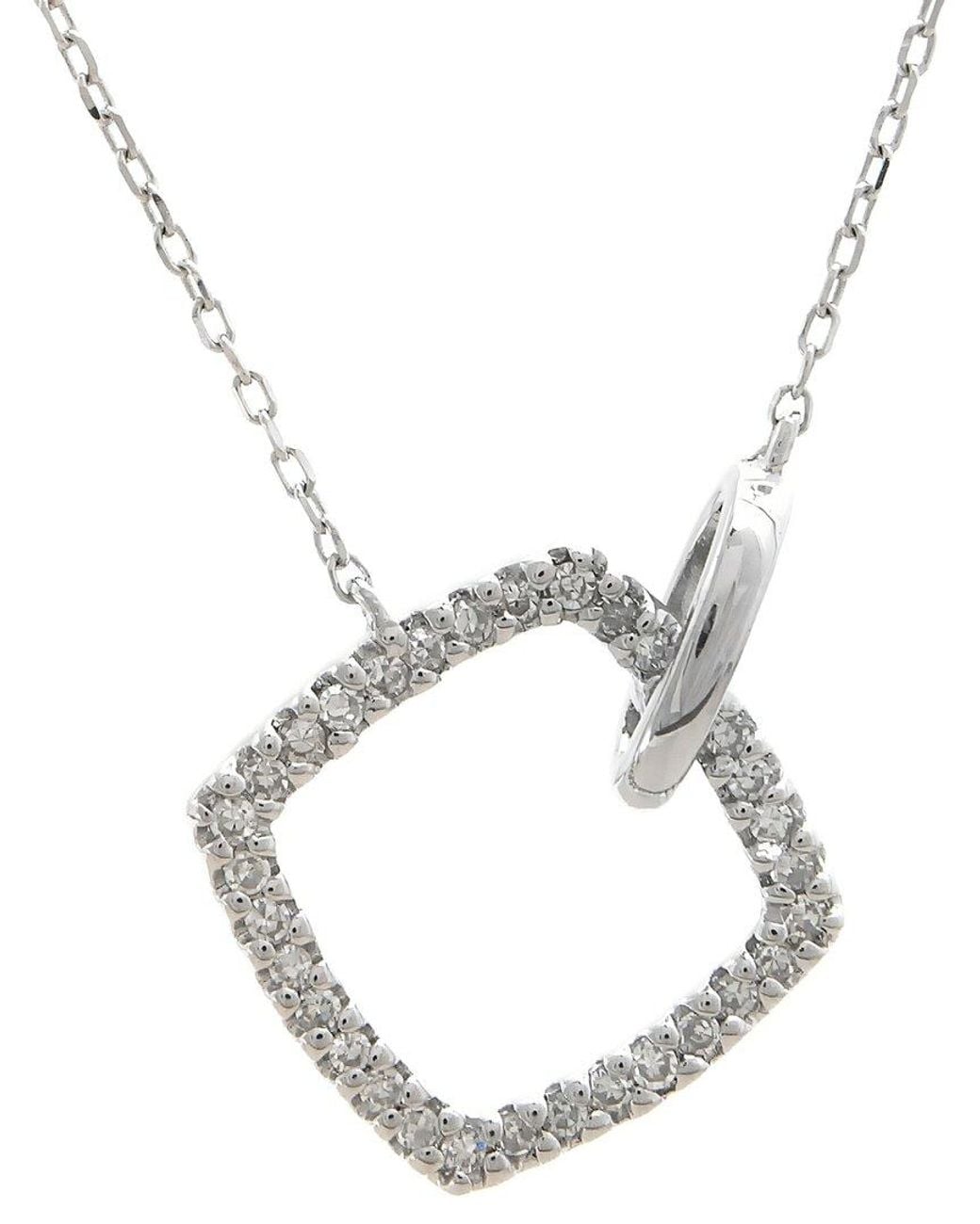 Diamond Select Cuts Metallic 0.10 Ct. Tw. Diamond 14K Necklace