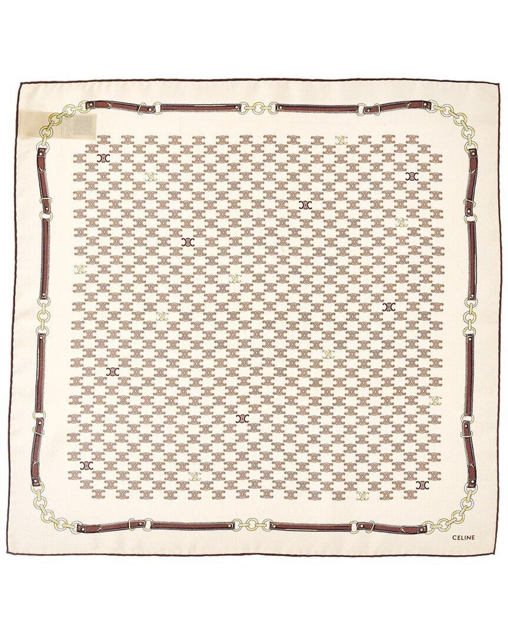 Céline Natural Avenue Silk Scarf