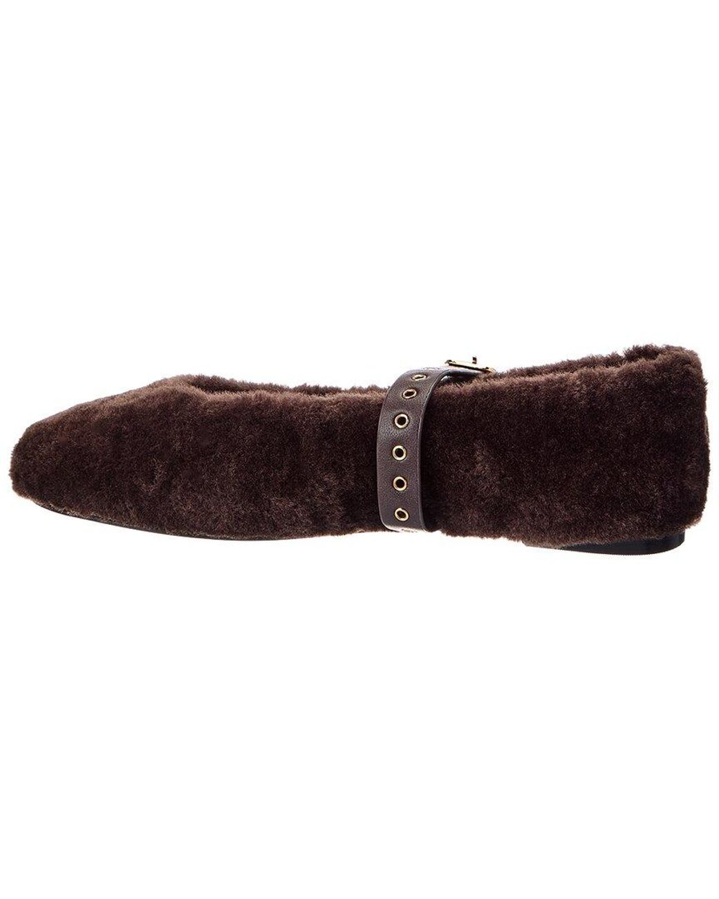 Madewell Brown Remy Teddy & Leather Mary Jane