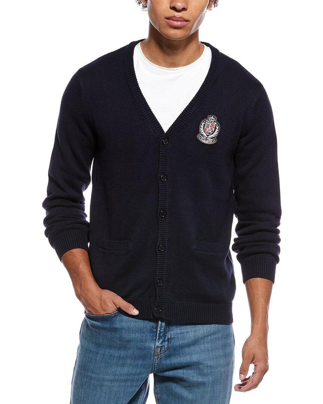 Polo Club St. Martin Blue Knit Cardigan for men