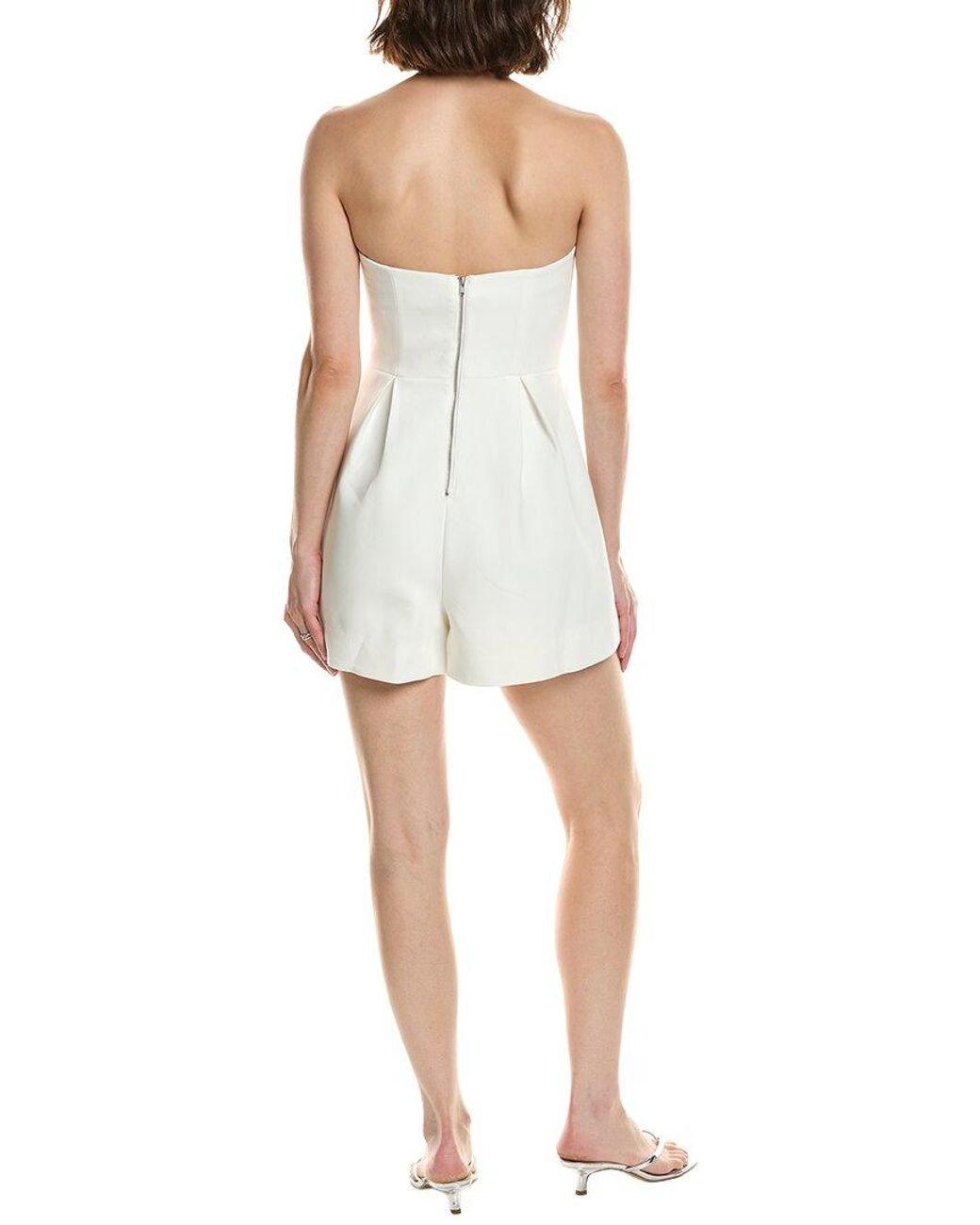 Bardot White Karoline Strapless Playsuit