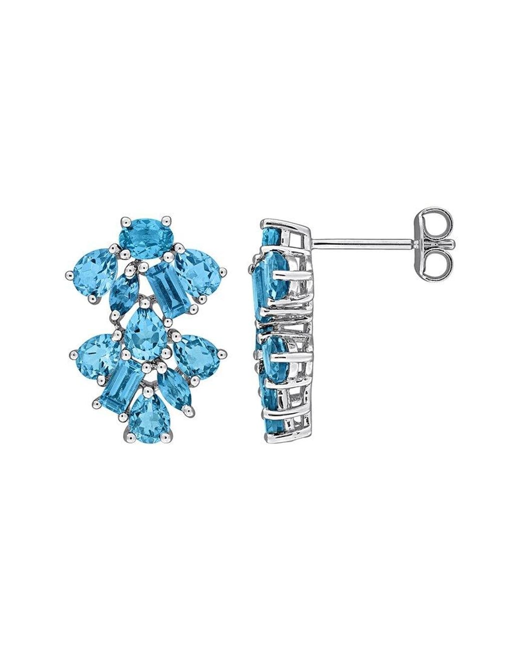 Rina Limor Blue 3.66 Ct. Tw. Topaz Stud Earrings