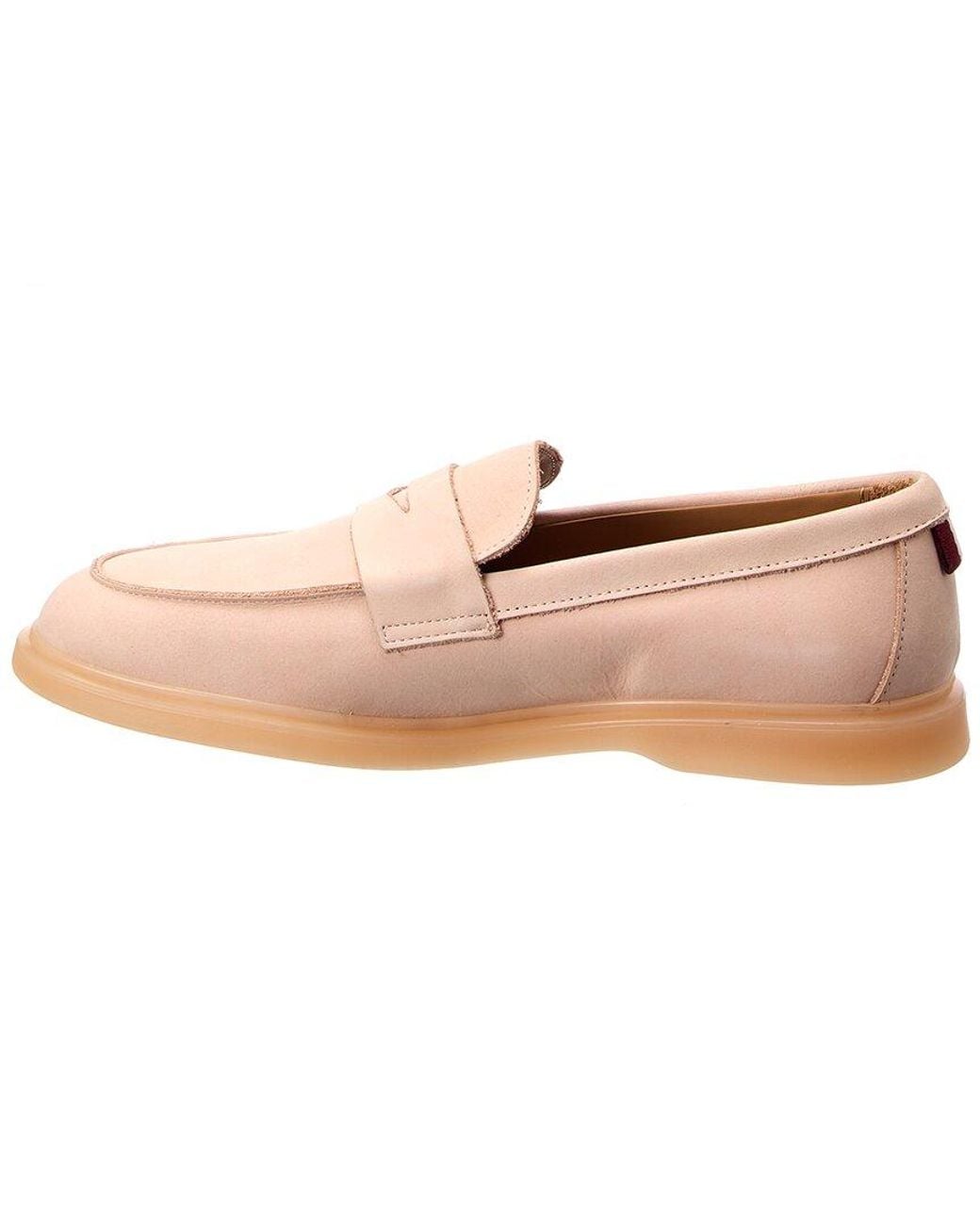 Bally Pink Webby Leather Loafer