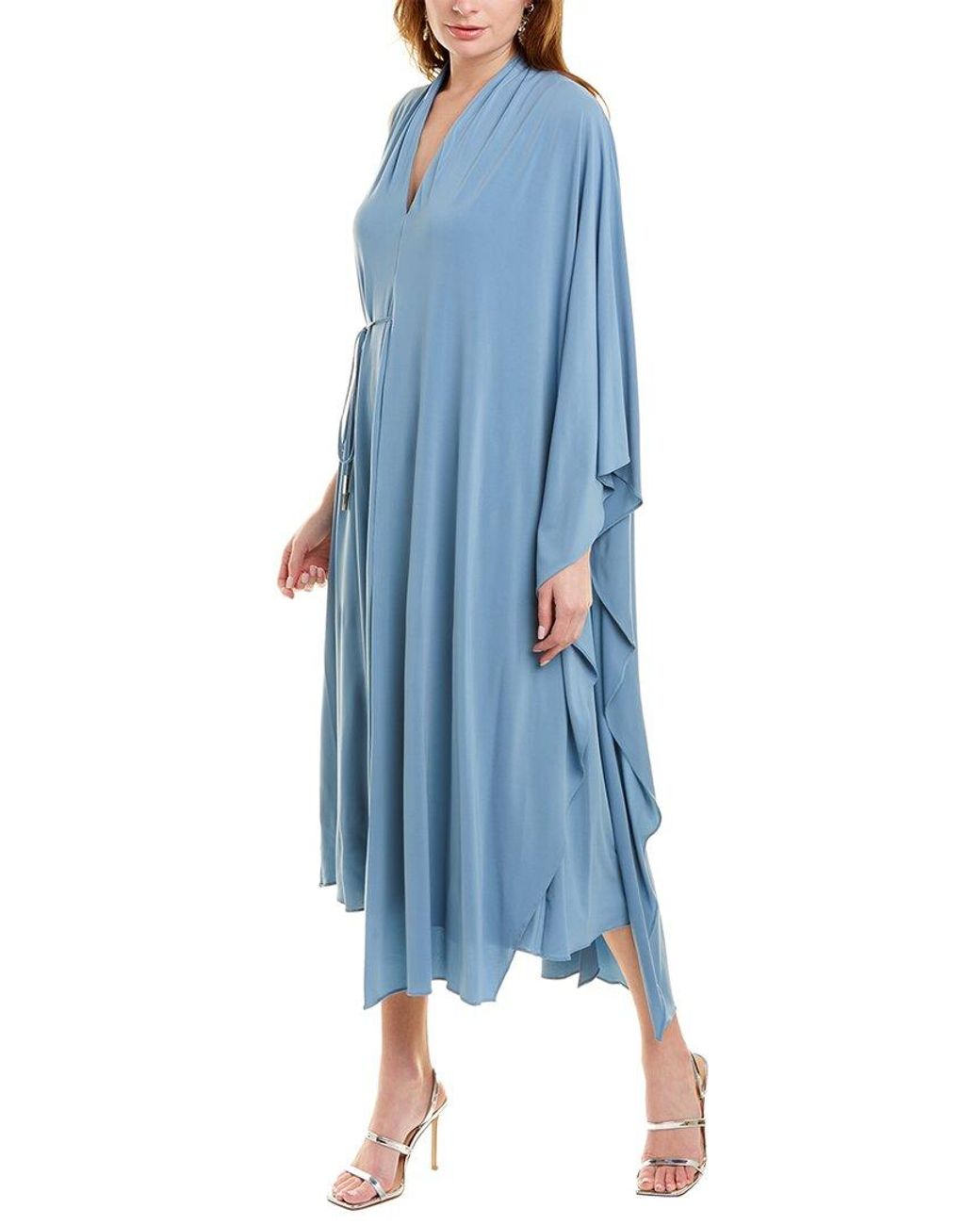 Halston Evie Stretch Jersey Dress in Blue | Lyst