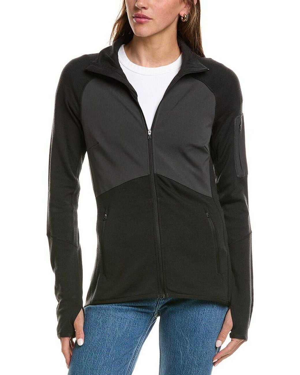 Helly Hansen Black Lifa Merino Wool-Blend Midlayer