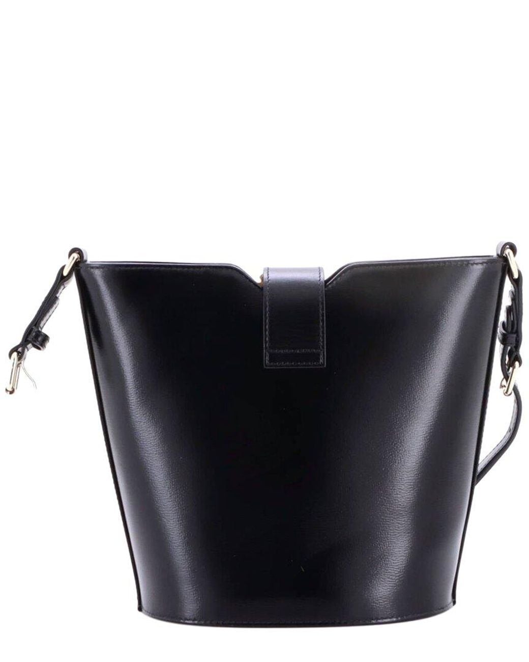 Gucci Black Sheep Leather Jackie Web Bucket Bag (Authentic Pre-Loved)