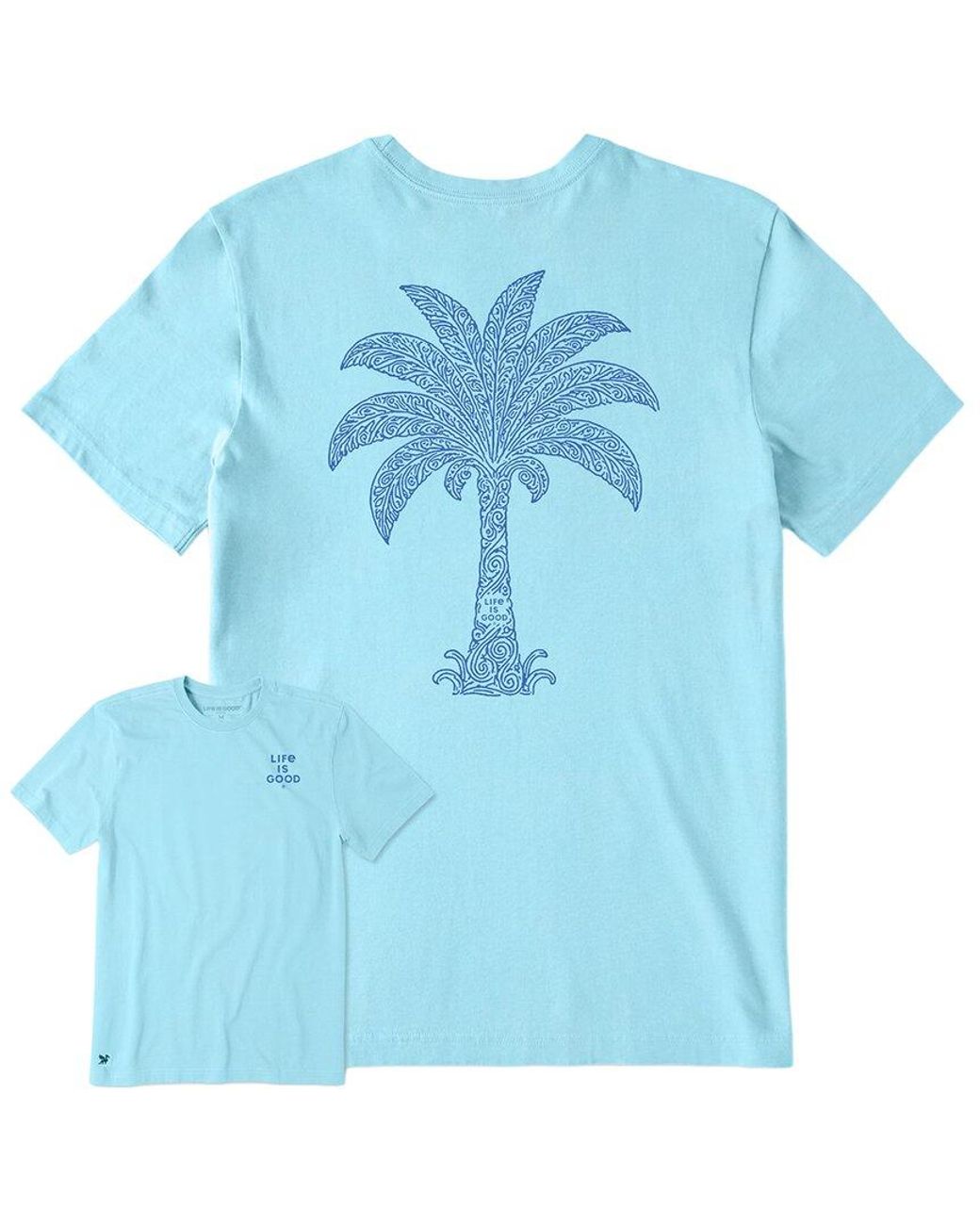 Life Is Good. Blue Crusher T-Shirt for men