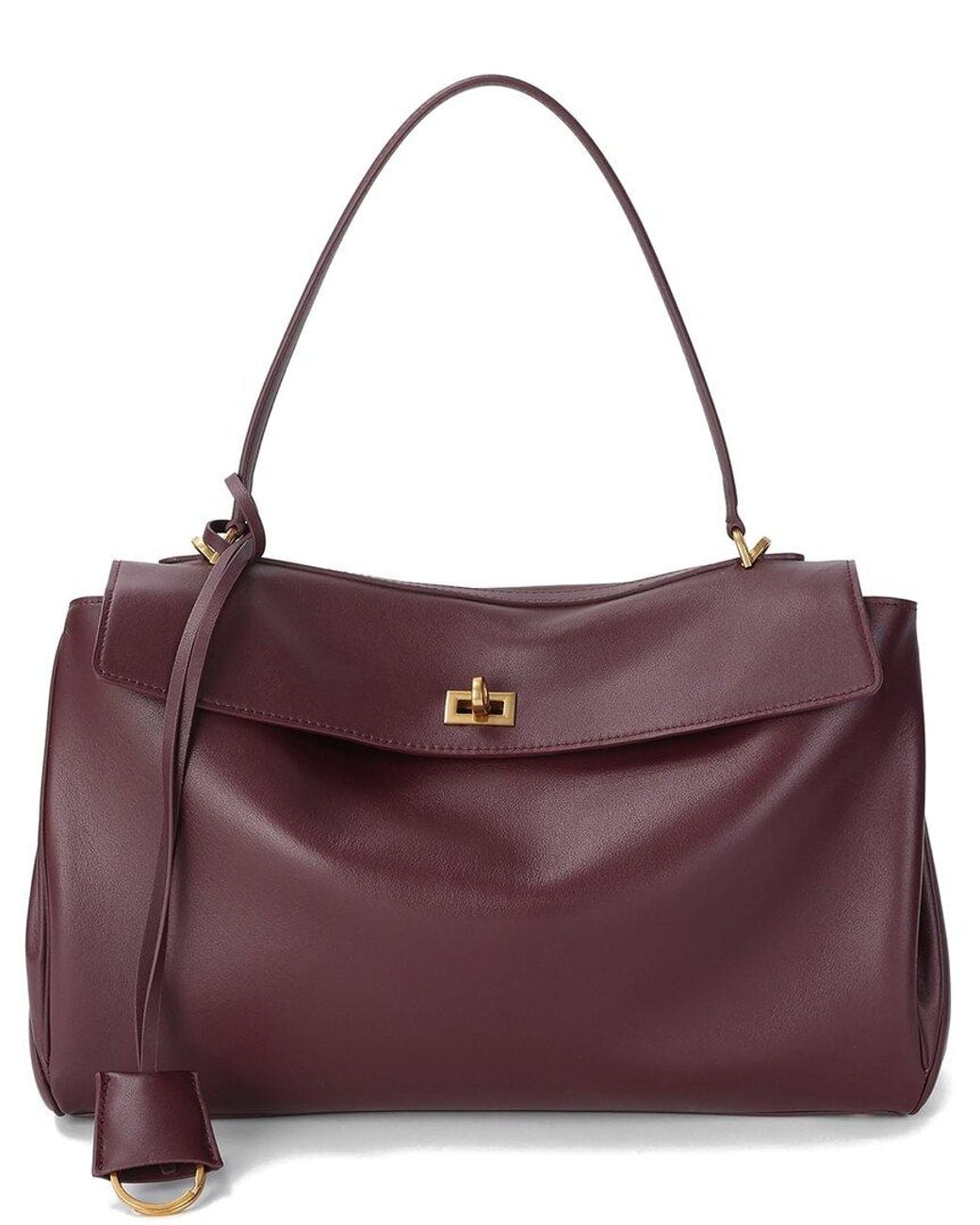 Tiffany & Fred Paris Purple Large Smooth Leather Tote