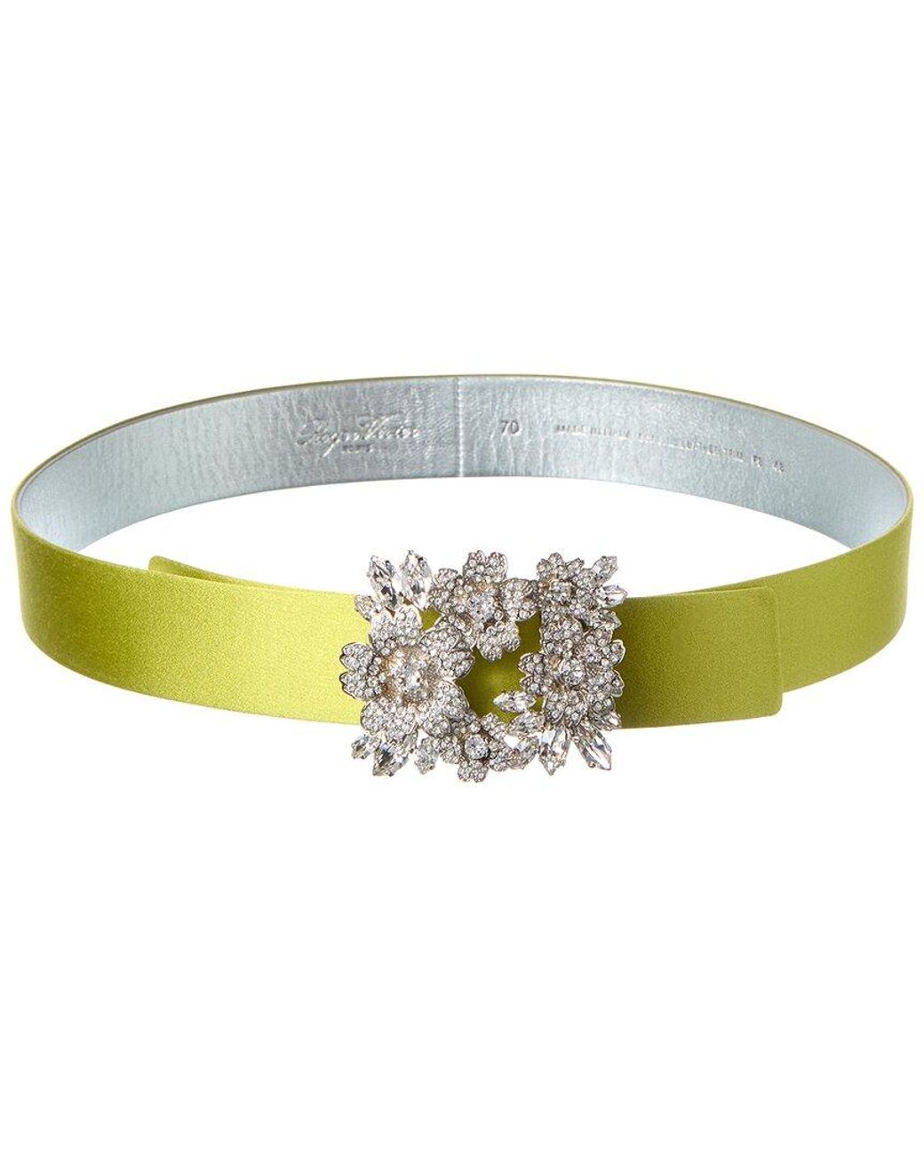 Roger Vivier Green Satin Belt