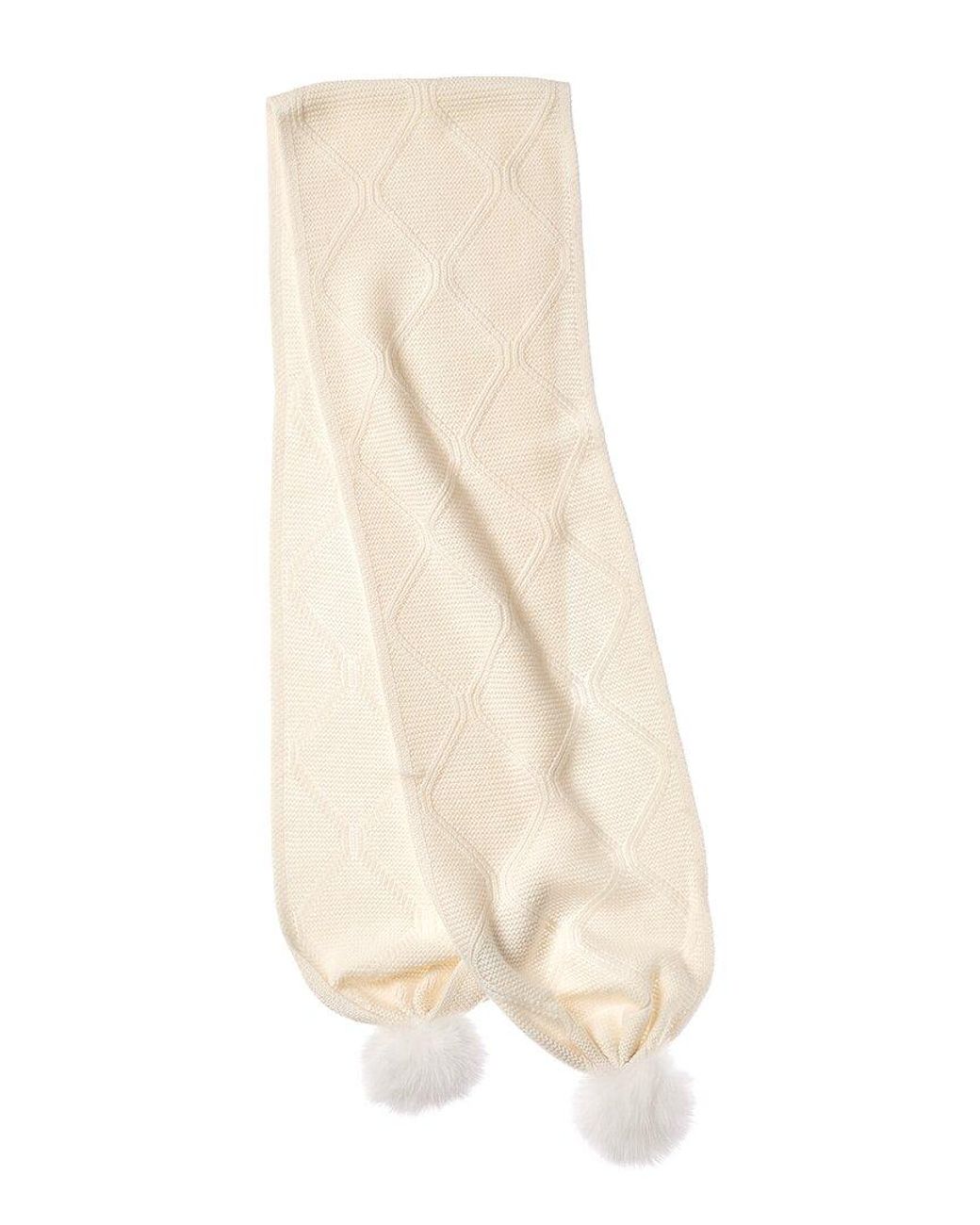 Forte Natural Cashmere Luxe Cable Cashmere Scarf