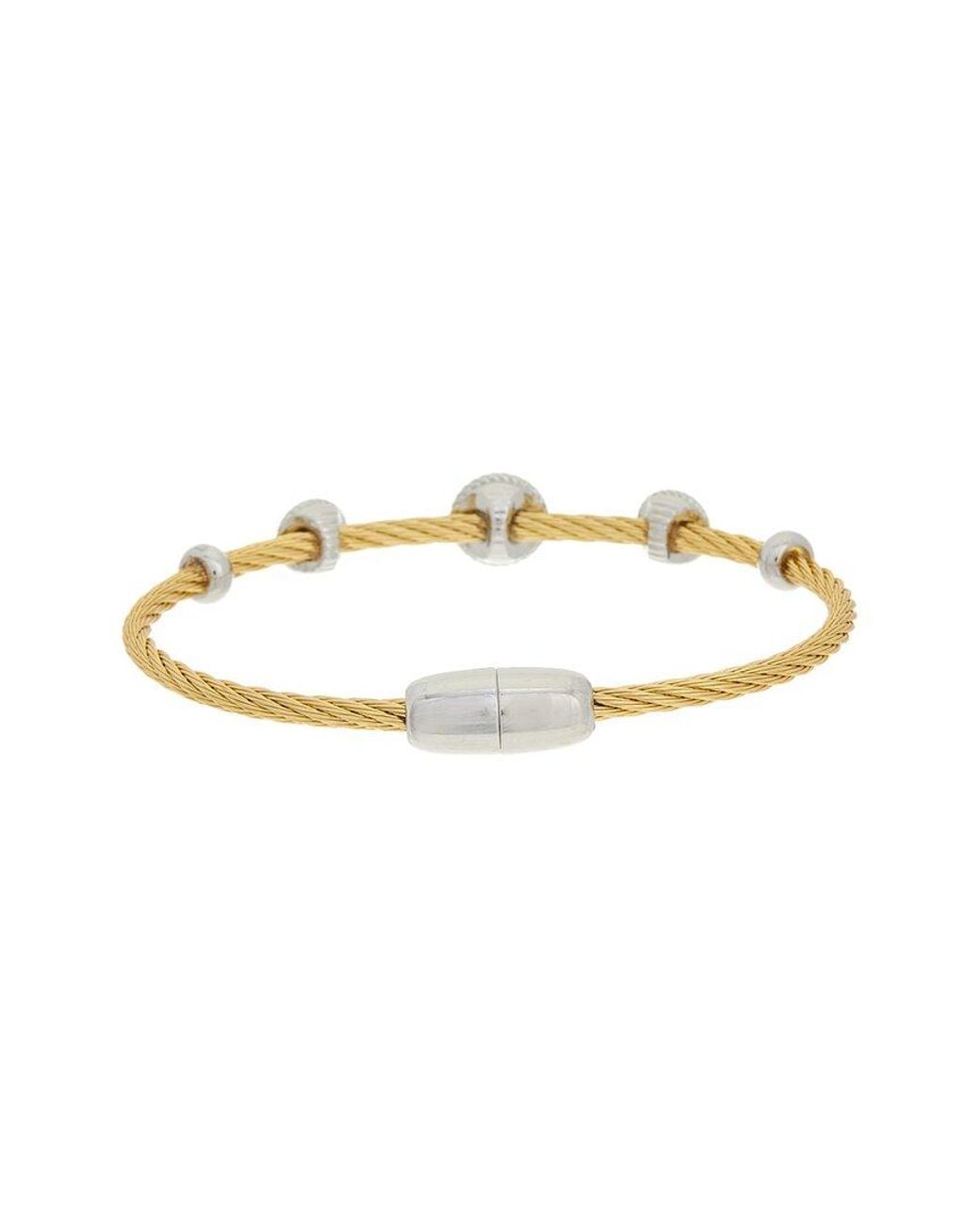 Juvell White 18K Plated Cz Bangle Bracelet