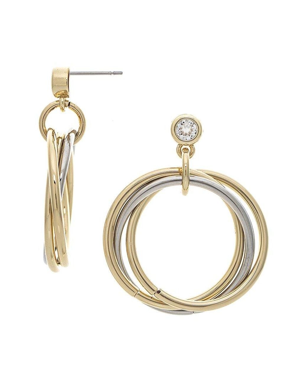 Rivka Friedman Metallic Cz Dangle Earrings