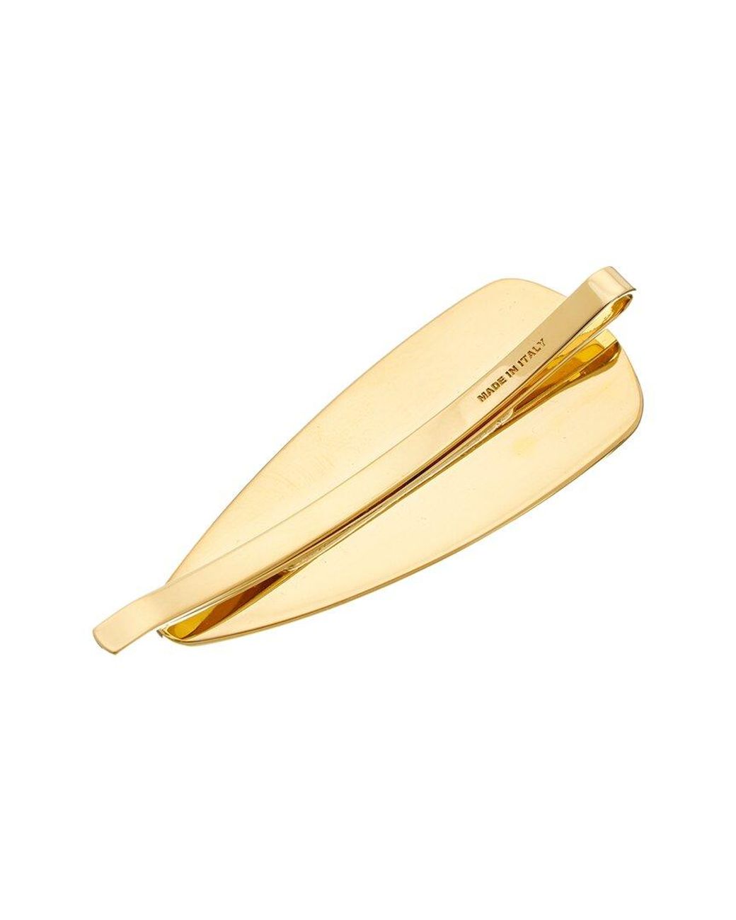 Miu Miu Yellow Logo Enamel Hair Clip
