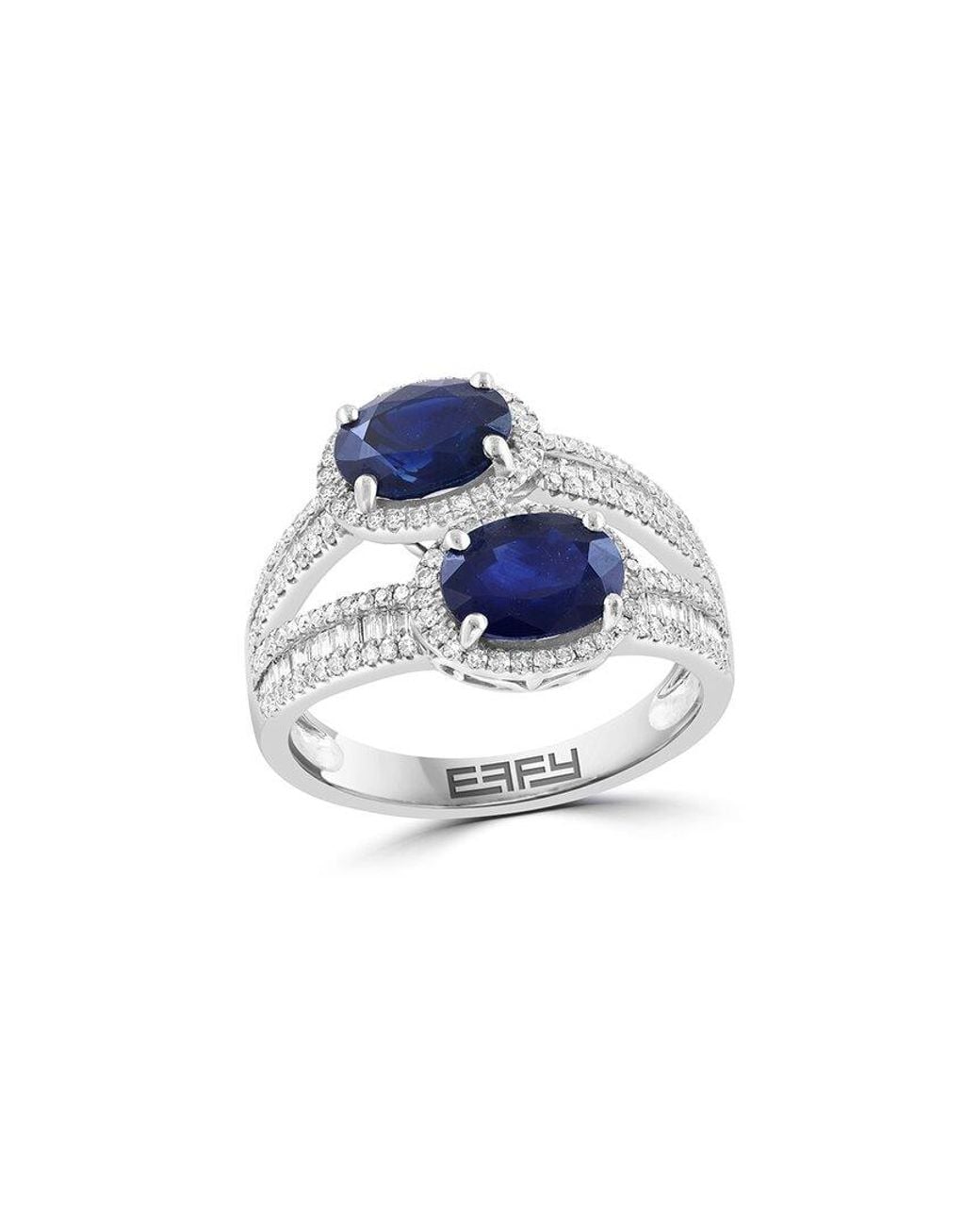 Effy Fine Jewelry Blue 14K 3.50 Ct. Tw. Diamond & Sapphire Ring