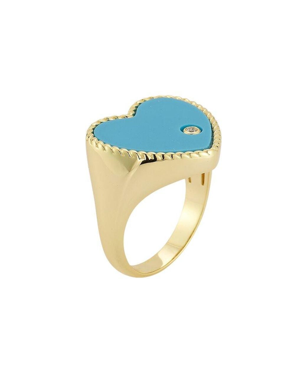 Glaze Jewelry Blue 14K Over Cz Ring