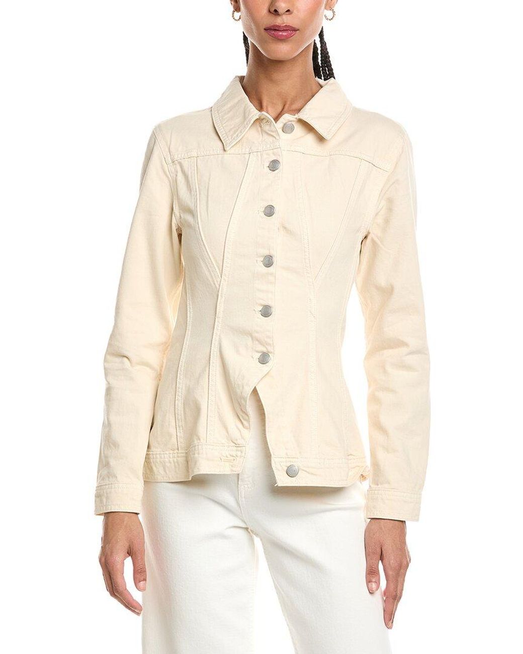 DL1961 Natural Peplum Top