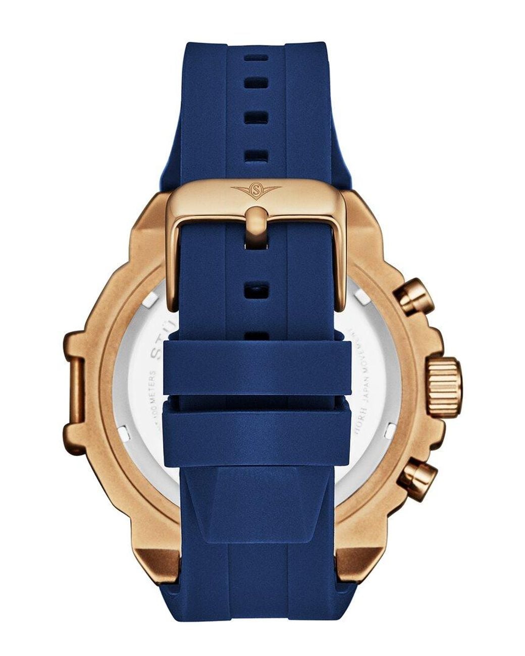 Stuhrling Blue Monaco Chronograph Silicone Watch for men