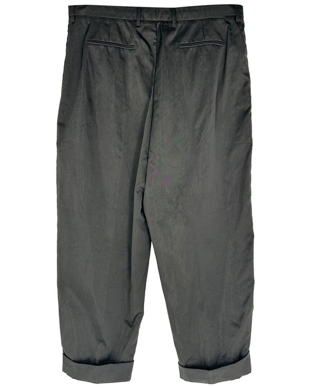 Prada Black Cuffed Hem Trouser, Size It (Authentic Pre-Loved)