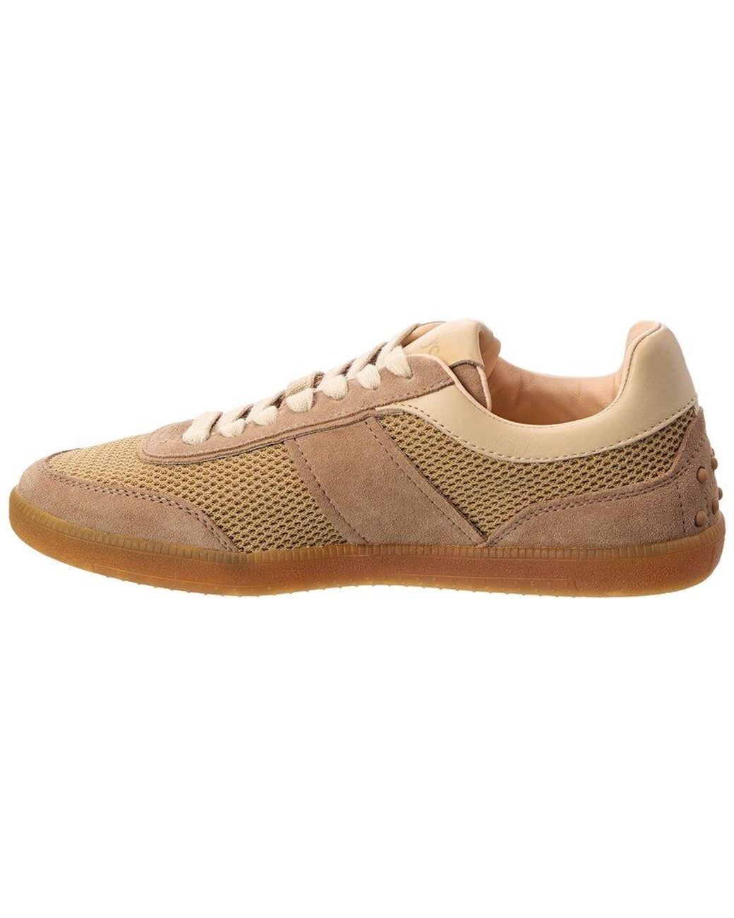 Tod's Natural Mesh & Suede Sneaker