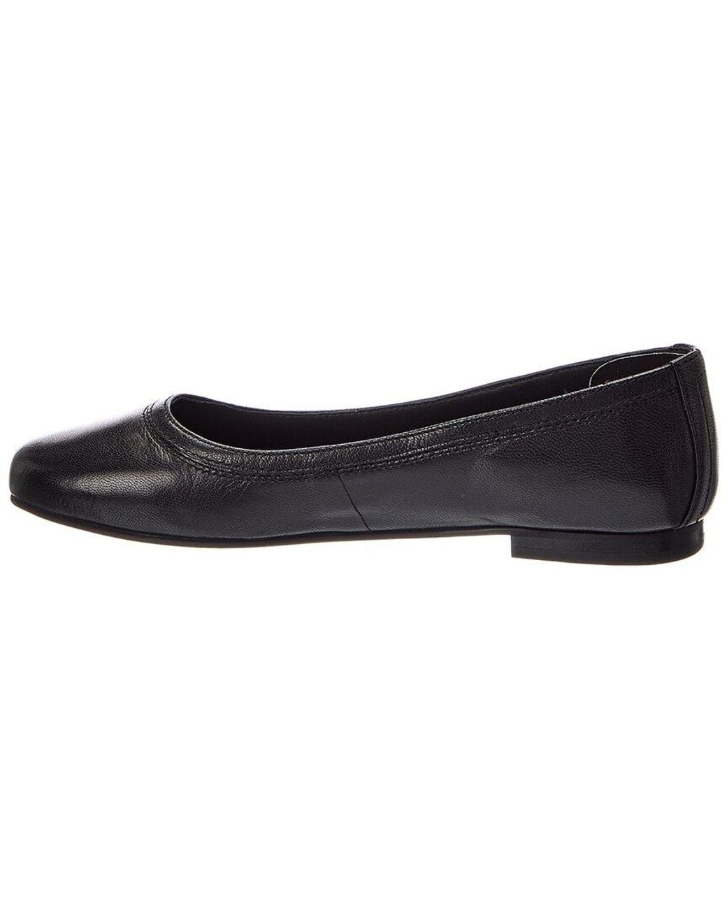 Frye Black Carson Leather Ballet Flat