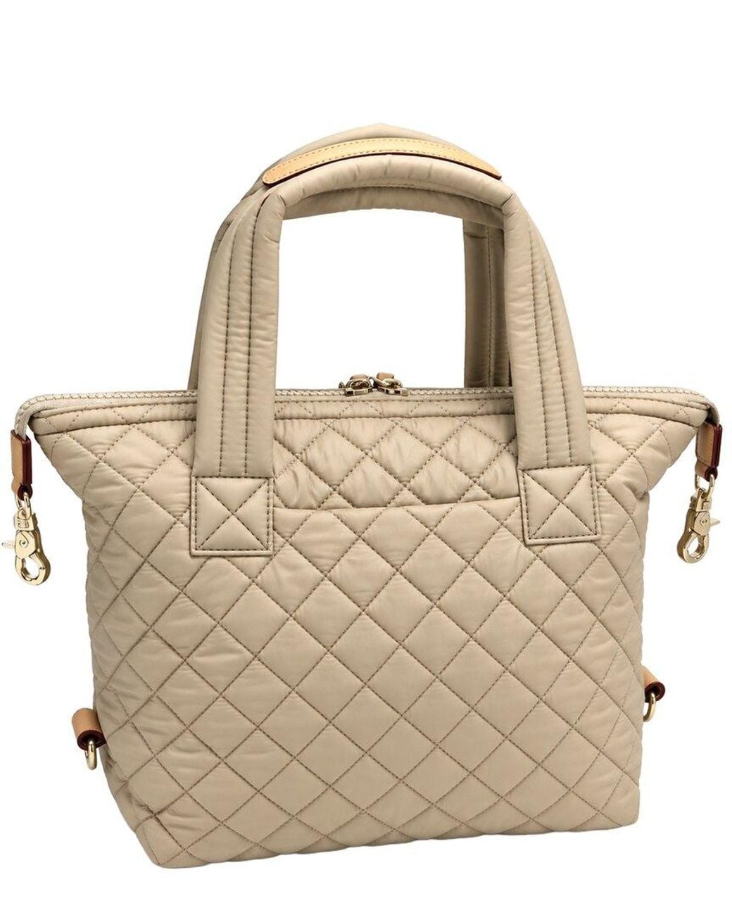 MZ Wallace Metallic Small Sutton Deluxe Nylon & Leather Shoulder Bag