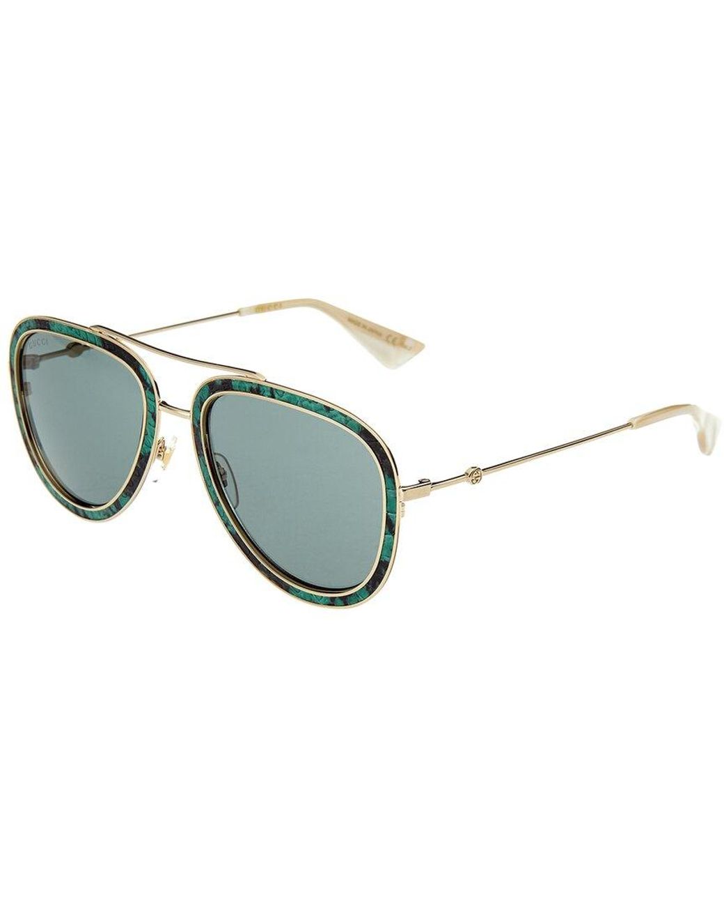 Gucci GG0062SLEA 55mm Sunglasses in Green
