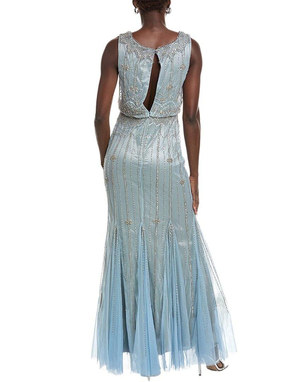 Issue New York Blue Embellished Maxi Dress