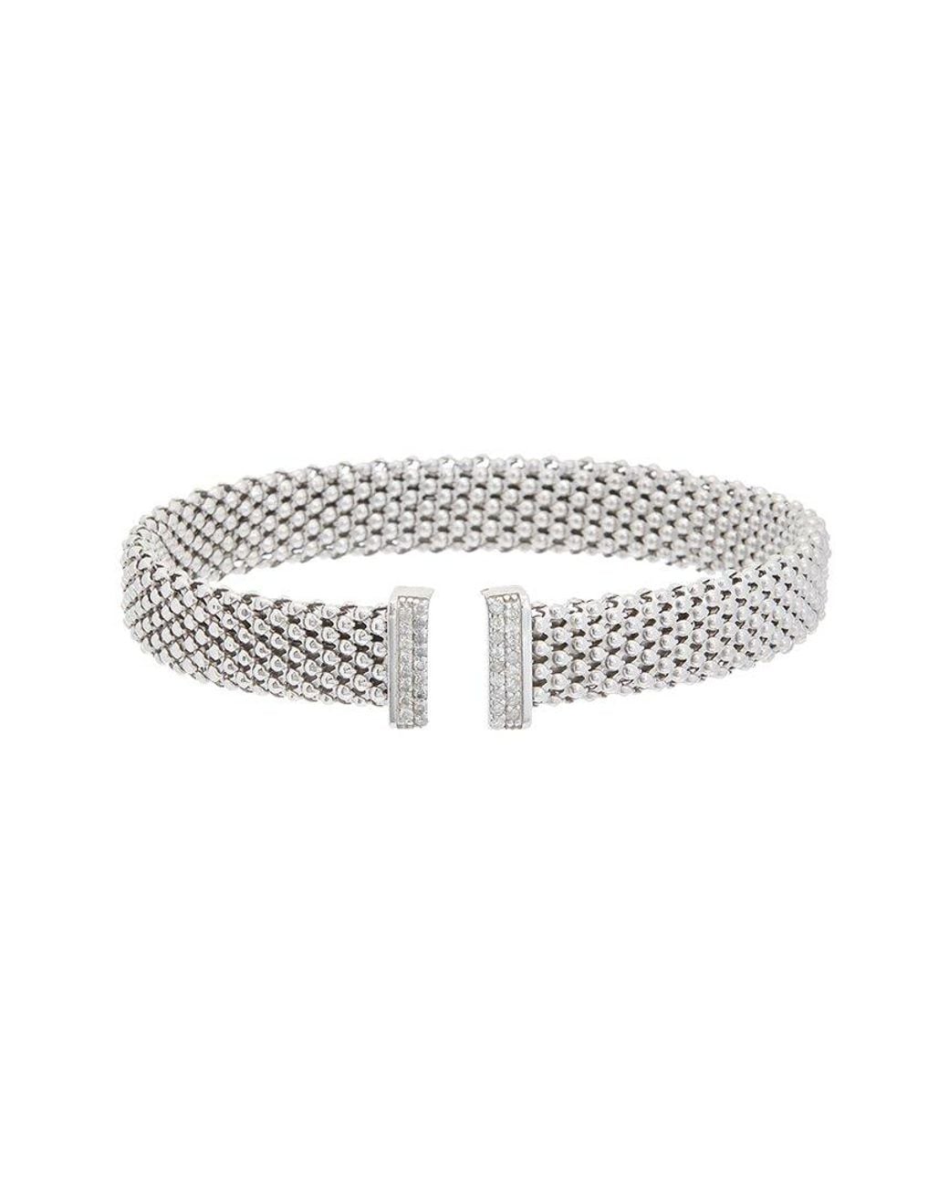 Meshmerise White Mesh 0.35 Ct. Tw. Diamond Bangle Bracelet