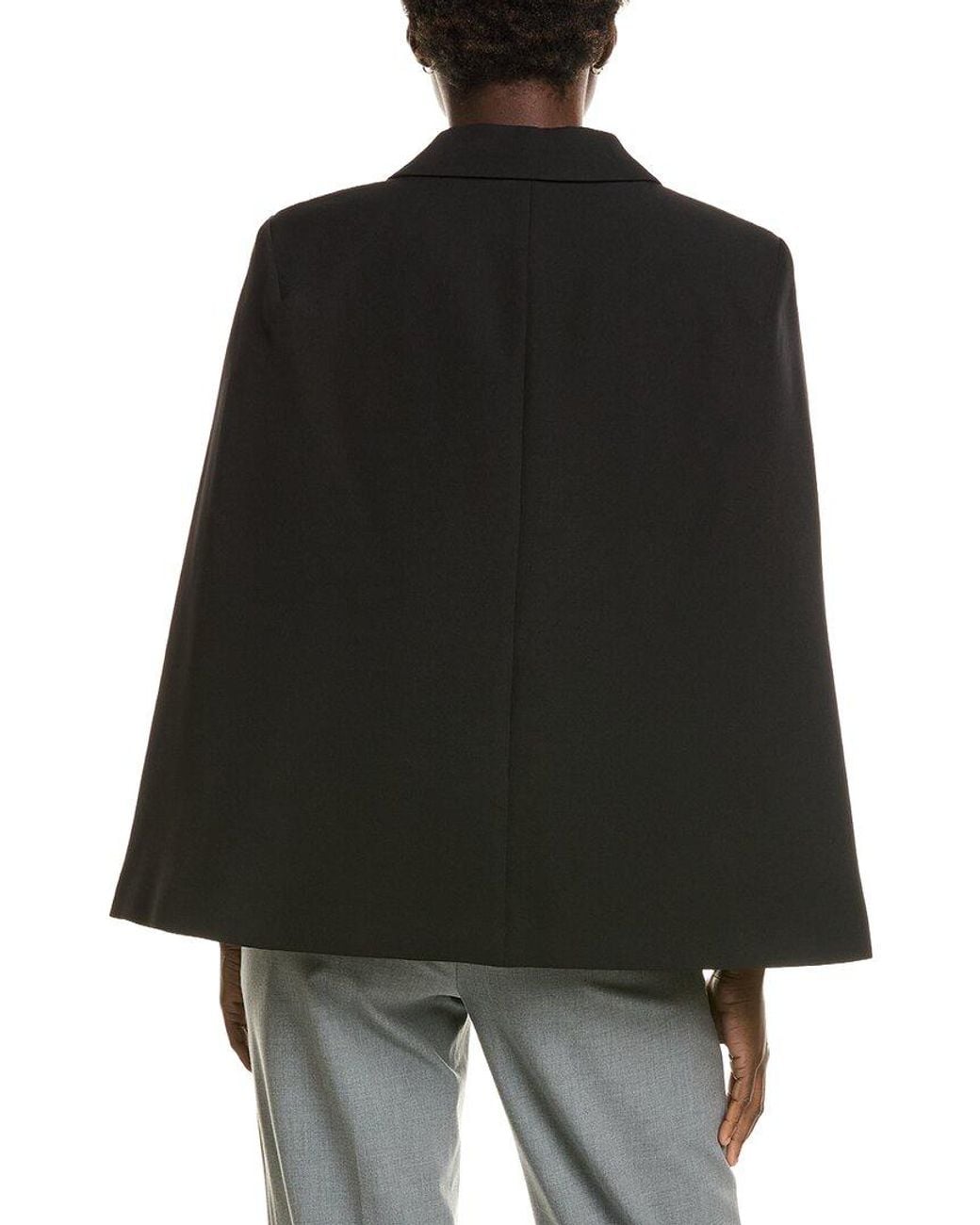 Halston Heritage Black Tuxedo Capelet Blazer